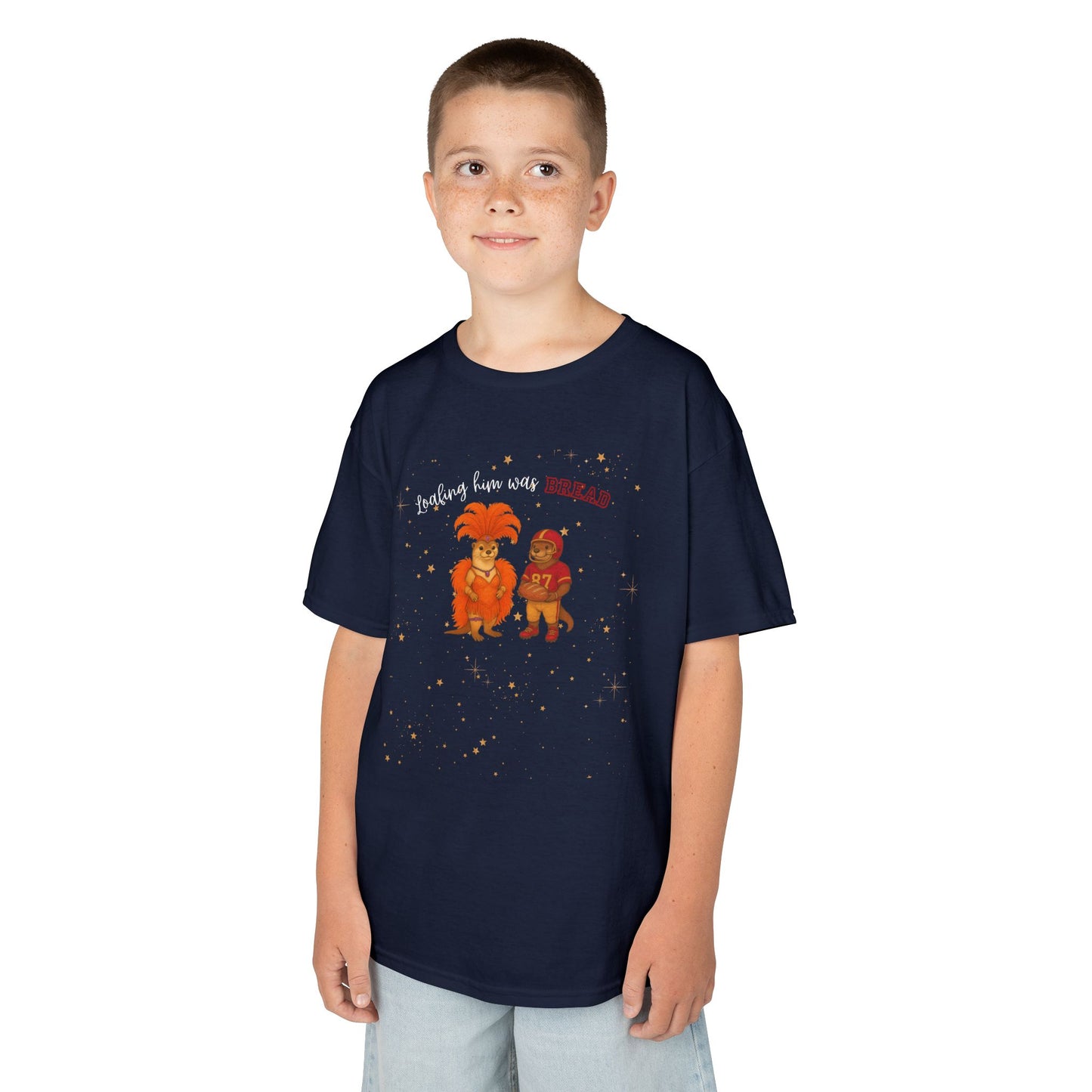 KIDS Tee Loafing him was Bread Otters - Fun and Playful Cotton Shirt for Boys and Girls, Kids Parties, Everyday Wear, Family Outings, [...]