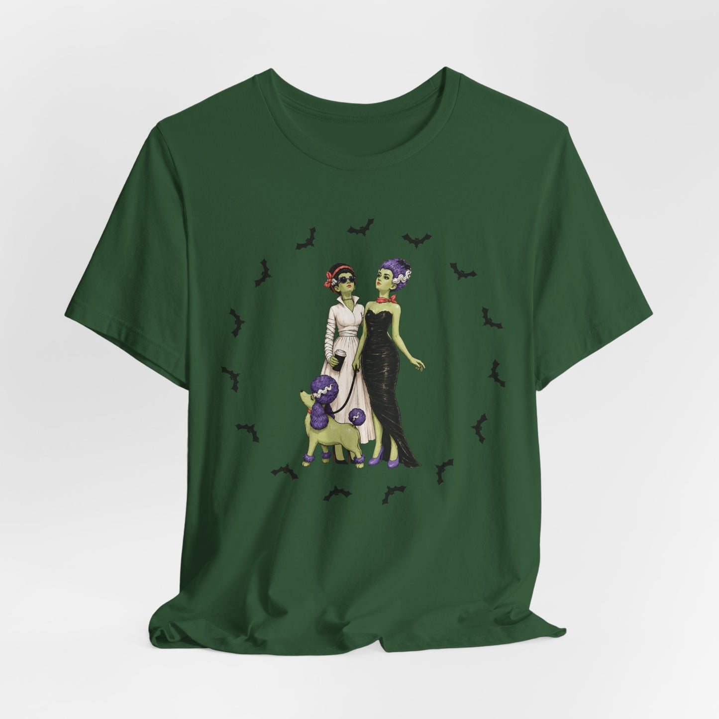 Monster Brides - Gothic Dog Walk Tee — Lesbian Couple Shirt