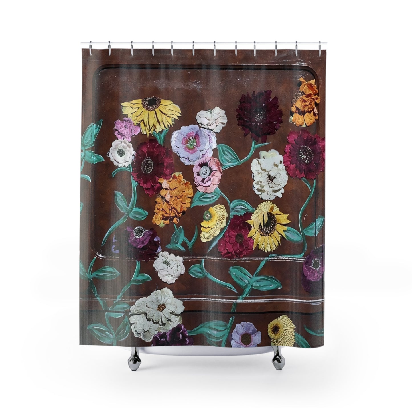 Surprise Song Floral Piano - Shower Curtain