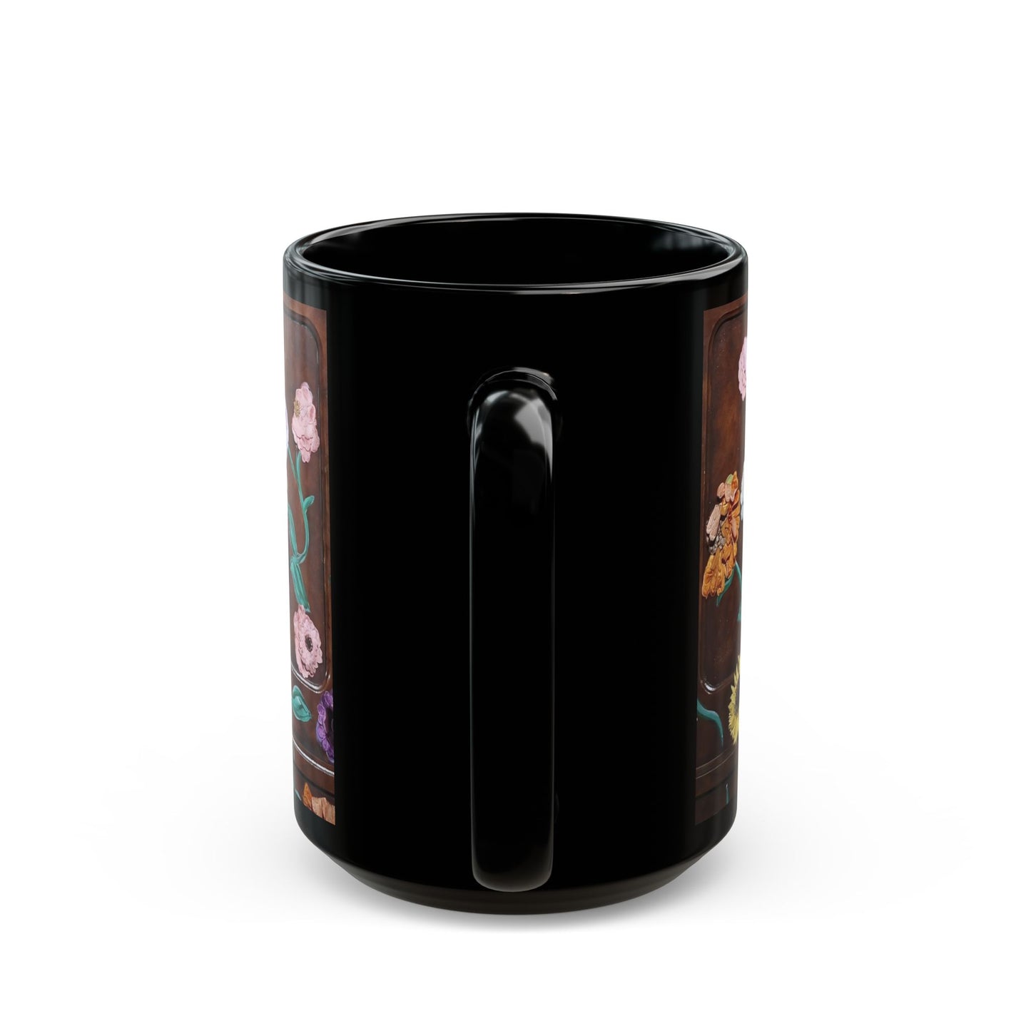 Surprise Song Floral Piano Black Mug (11oz, 15oz)