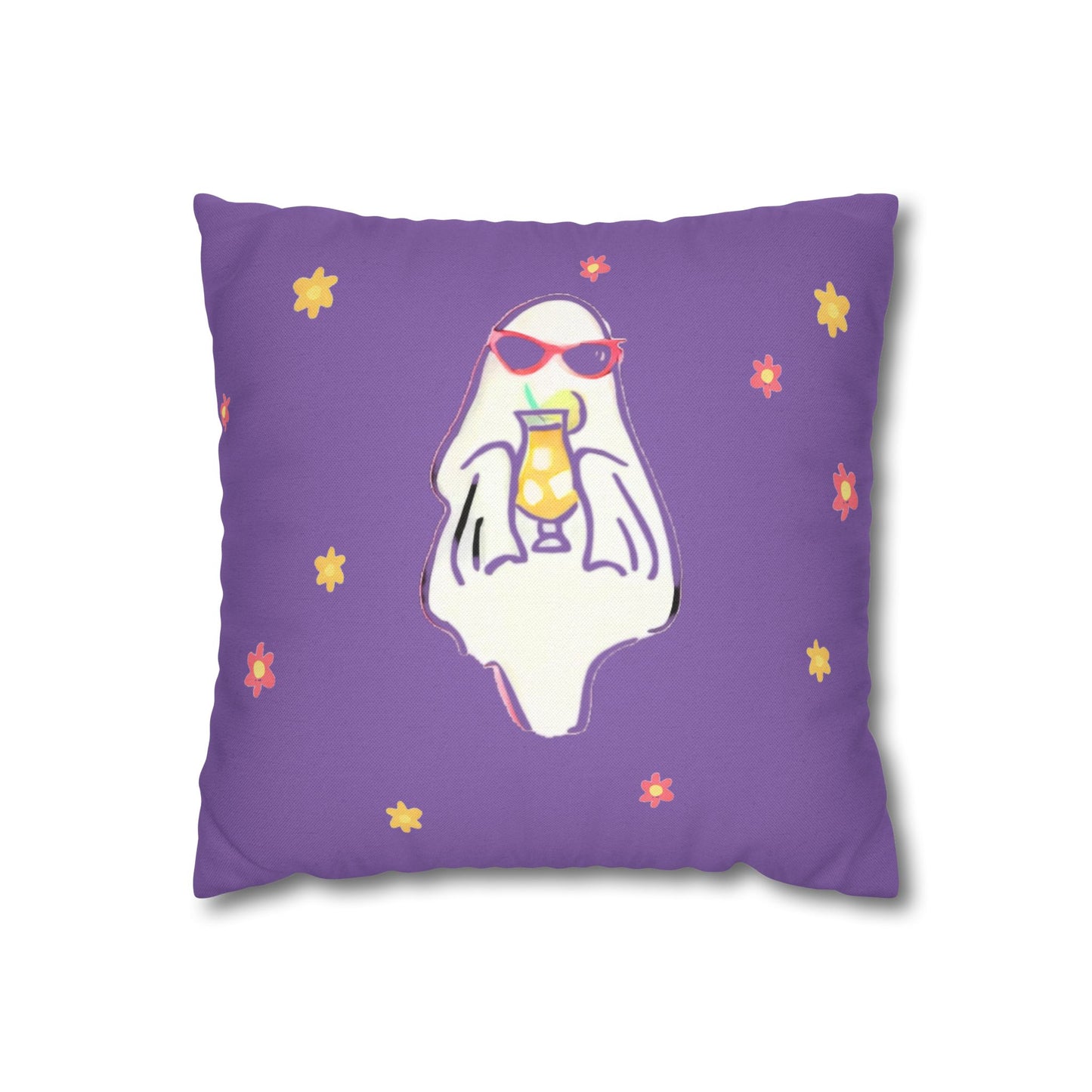 Chic Ghost Pillowcase, Cozy Decor, Halloween Vibes, Cute Home Accent, Gift for Ghost Lovers, Spooky Season Decor