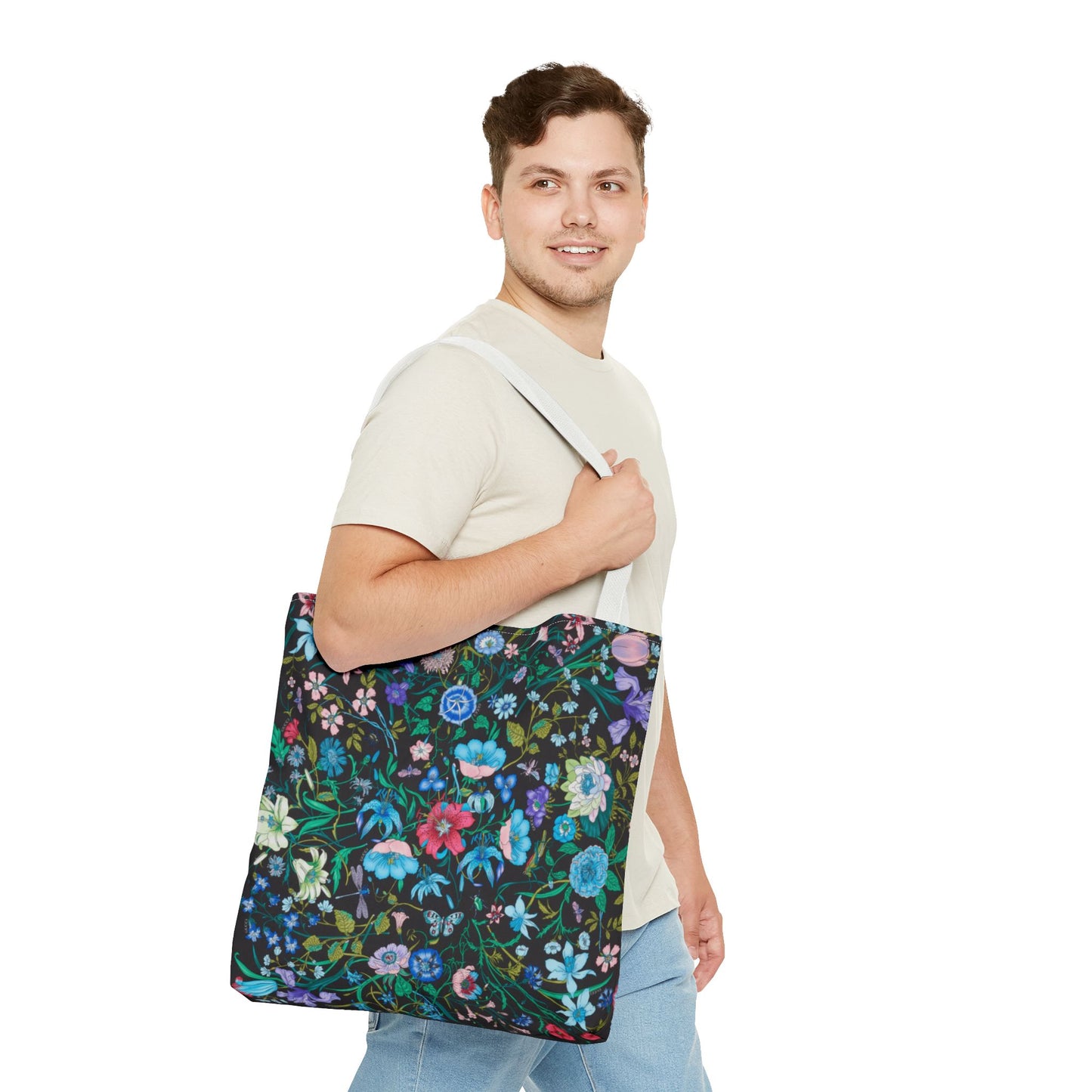Vibrant Floral Tote Bag "Flora Inspired"- Stylish Reusable Shopping Bag for Eco-Friendly Living