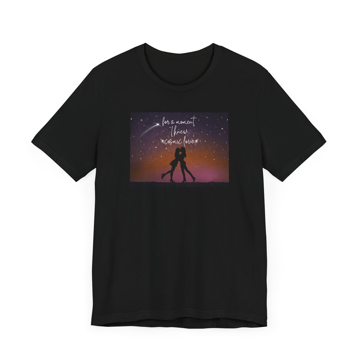 for a moment I knew cosmic love - lesbian pride version - Unisex Jersey Short Sleeve Tee