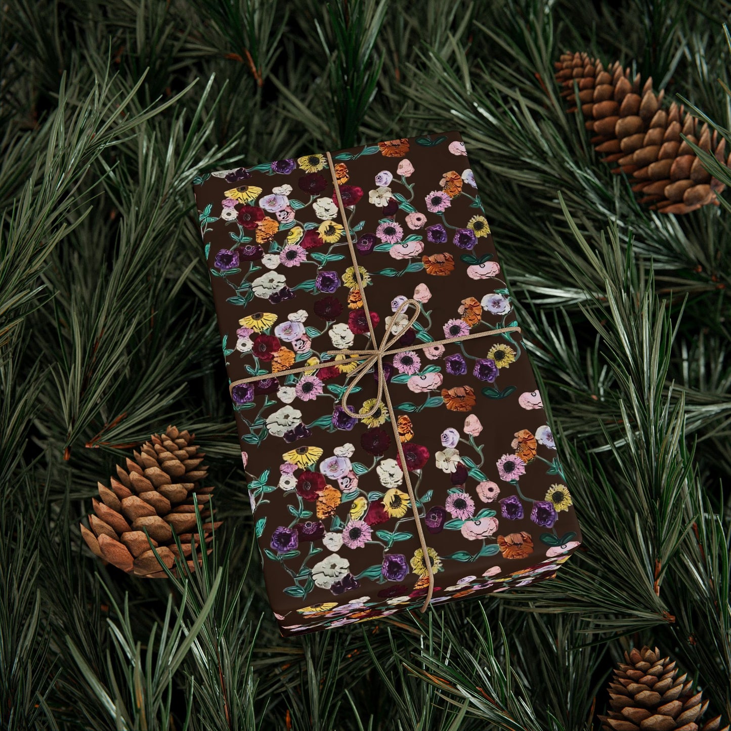 Acoustic Set Floral  Wrapping Paper Roll — Colorful Swiftie Flower Gift Wrap