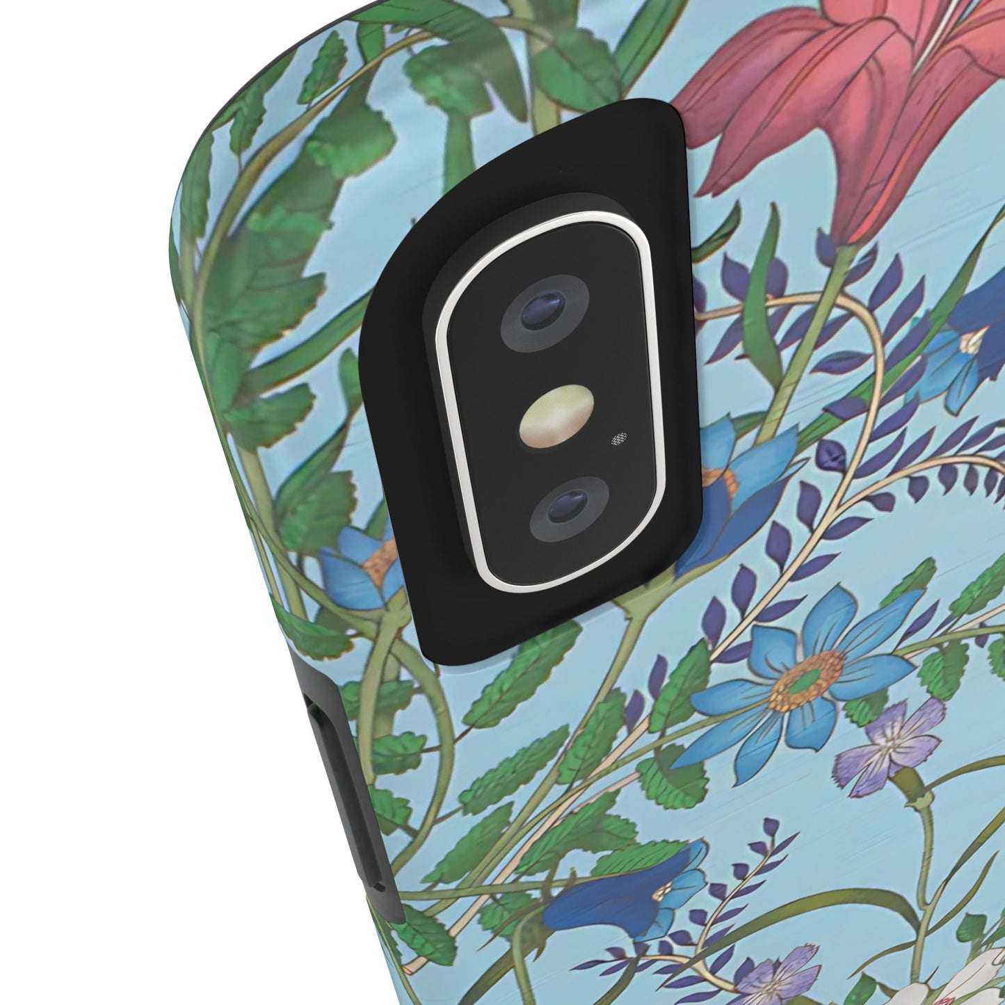 Vibrant Floral Tough Phone Case "Flora Blue"- Durable Protection for Your Device