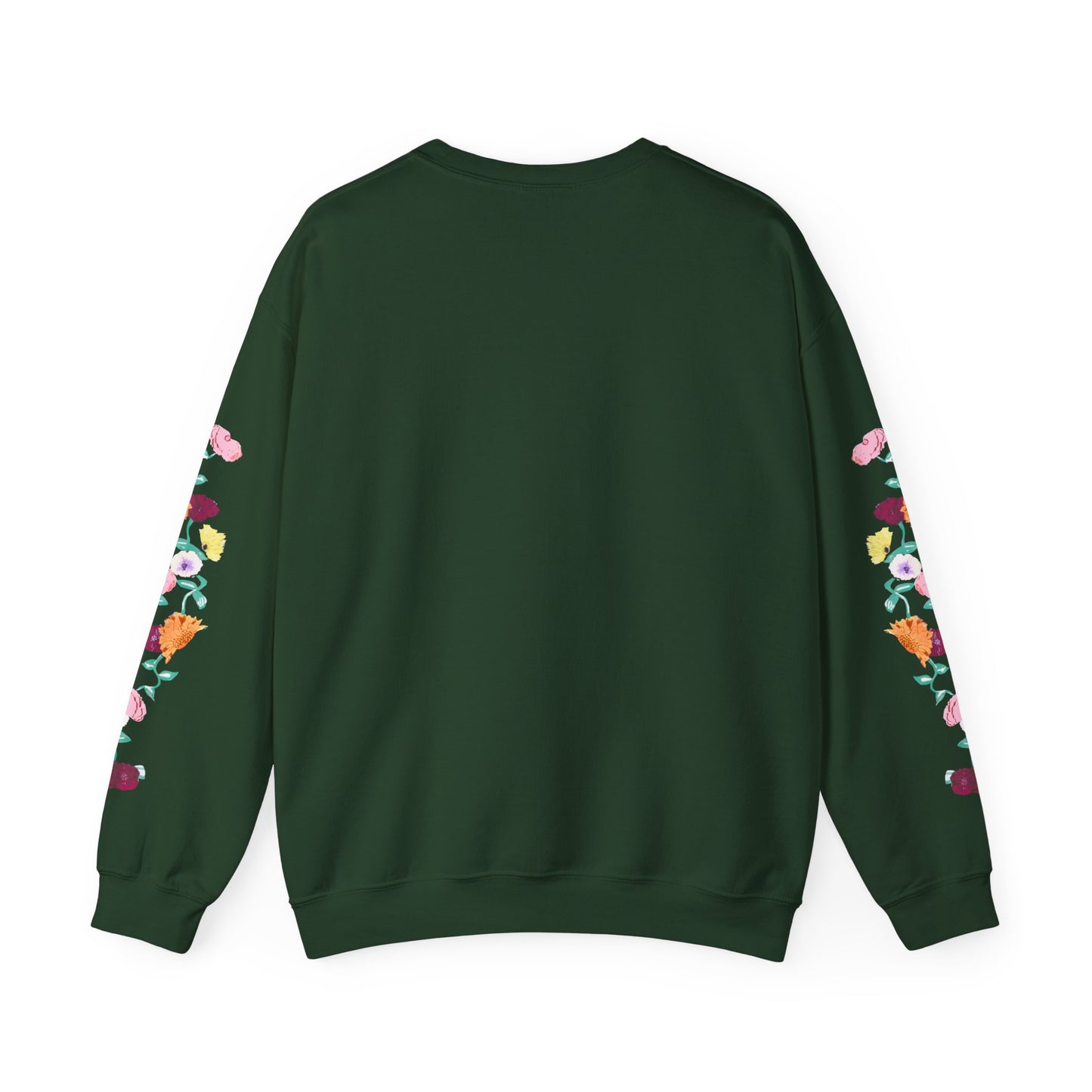 Acoustic Piano Floral Sleeve Crewneck Sweatshirt