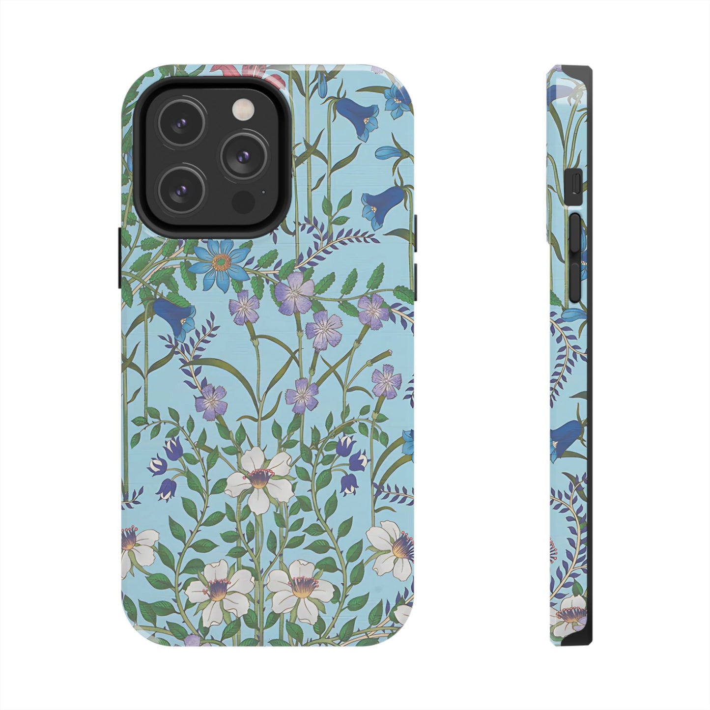 Vibrant Floral Tough Phone Case "Flora Blue"- Durable Protection for Your Device