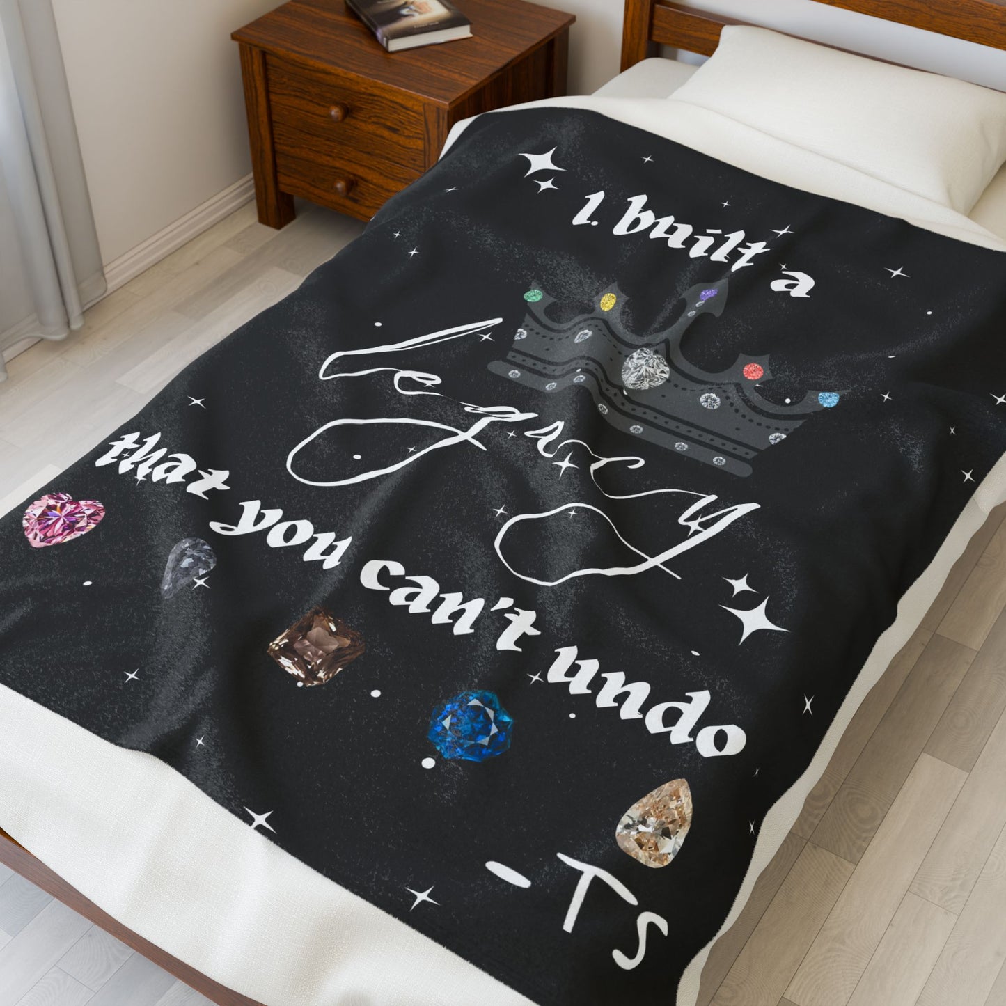 I built a Legacy - Luxurious Velveteen Plush Blanket with Lyrics - Cozy Home Decor, Thoughtful Gift, Motivational Throw, Wedding Present, [...]