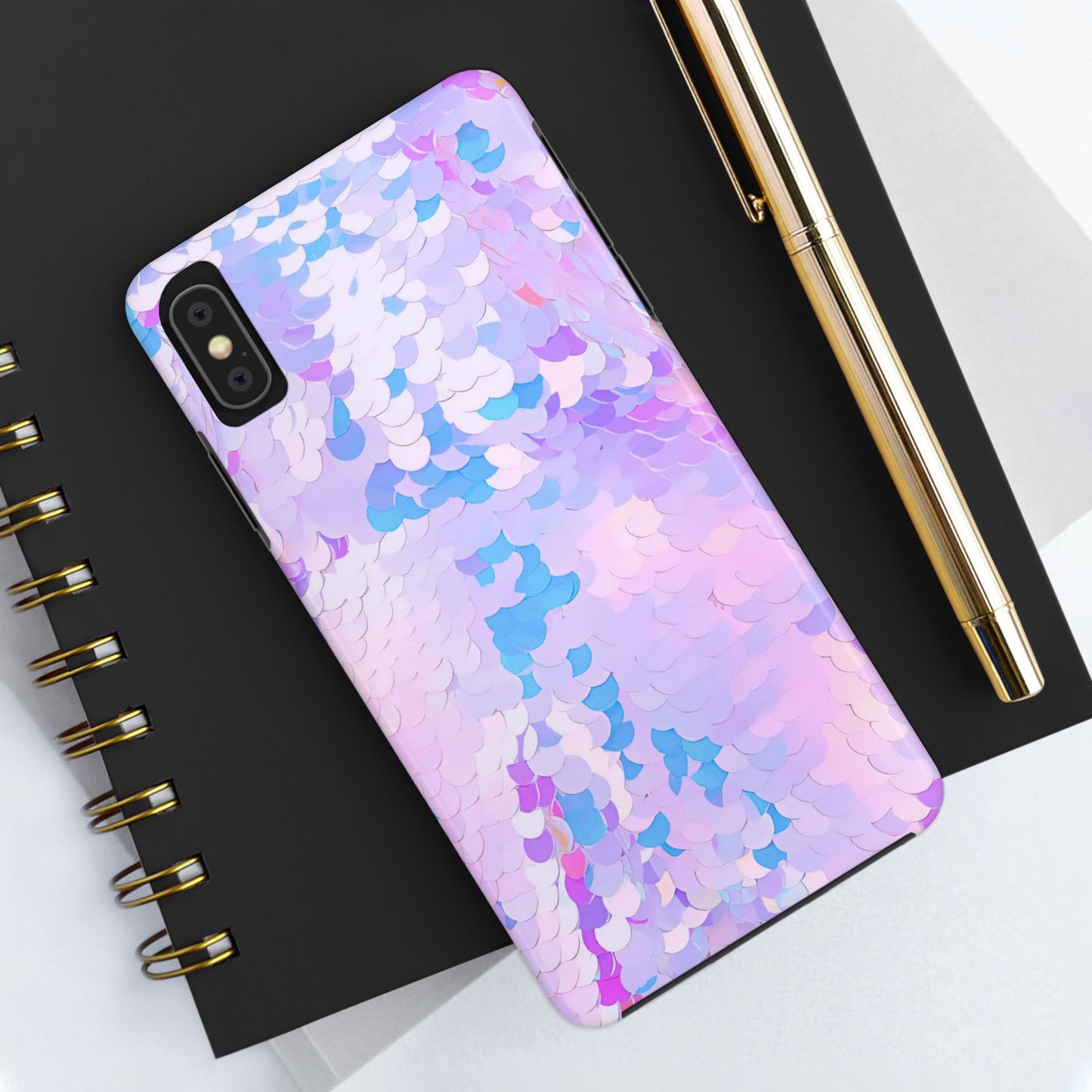 Colorful Sequin Romper Tough Phone Case - Stylish Protection for Your Device