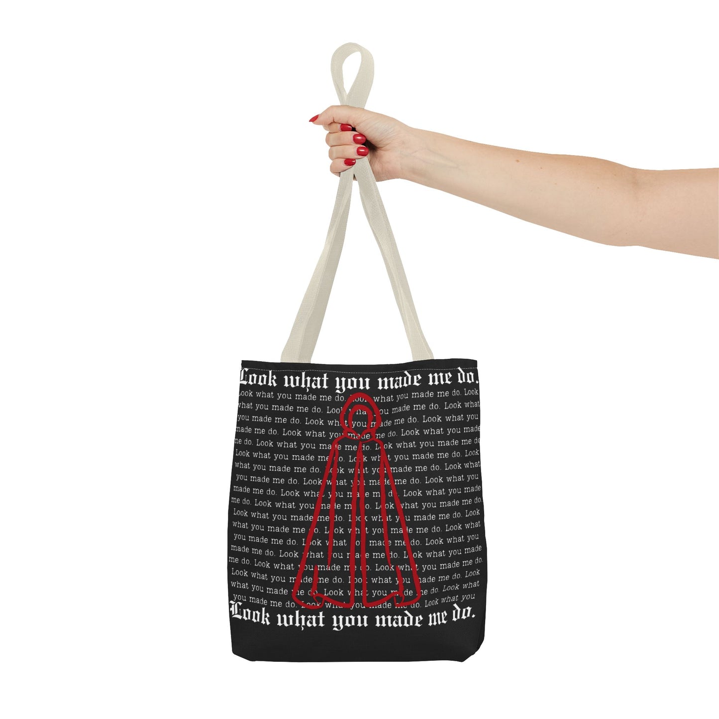 Stylish Tote Bag with 'Look What You Made Me Do' Handmaid's Design | Reusable Shopping Bag, Gift for Music Lovers, Casual Bag, Trendy Accessory
