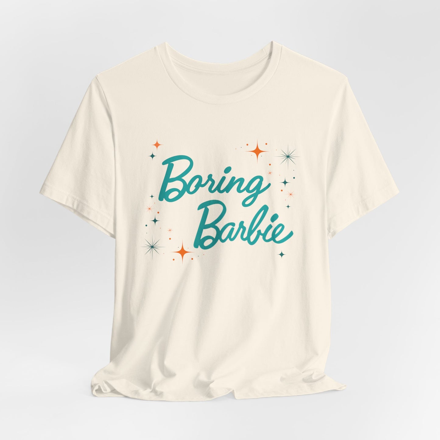 Boring Barbie with stars - Unisex Jersey Tee - Fun Casual Shirt, Gift for Barbie Fans, Summer Wardrobe Essential, Holiday Outfits, Birthday Present