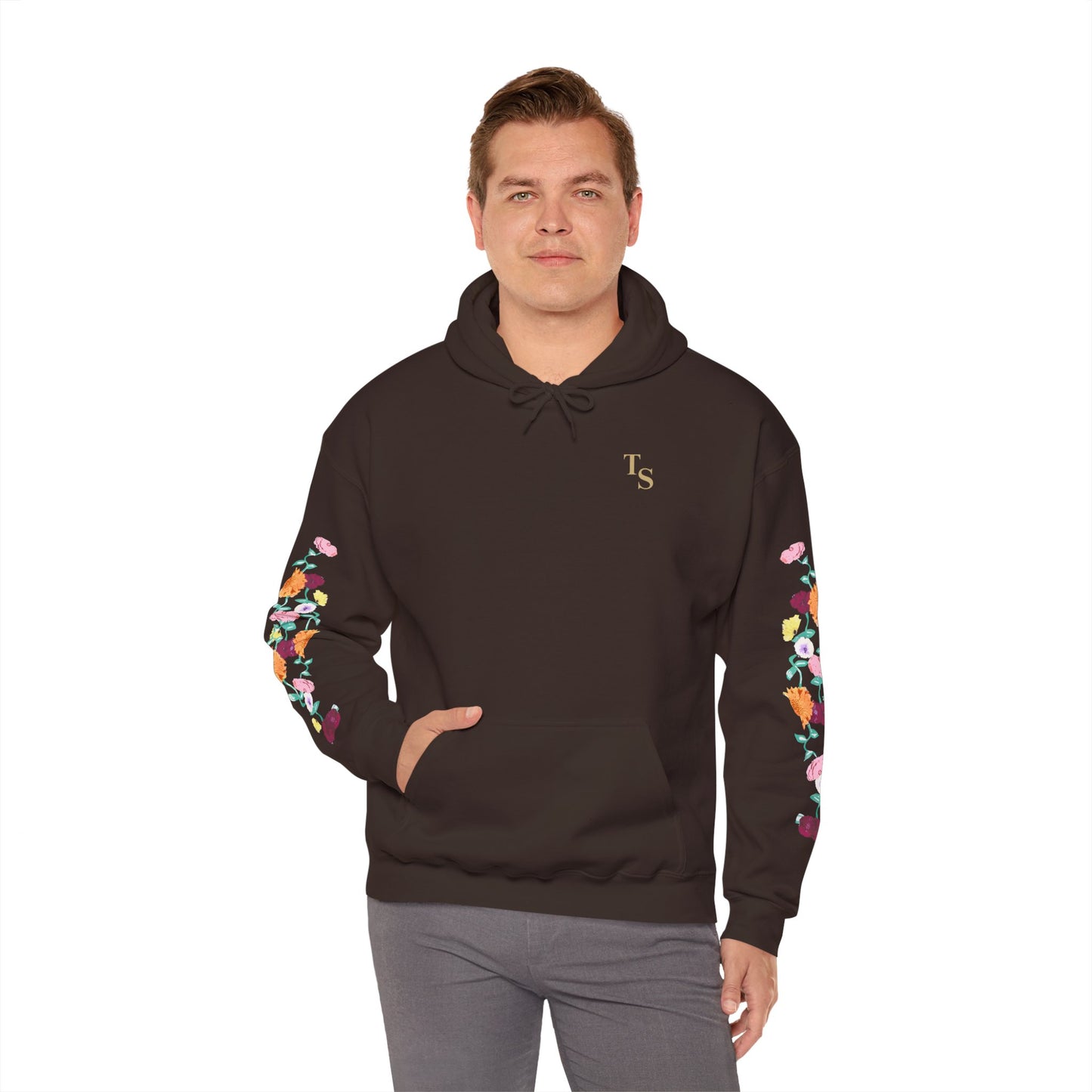Acoustic Piano Floral Sleeve Hoodie