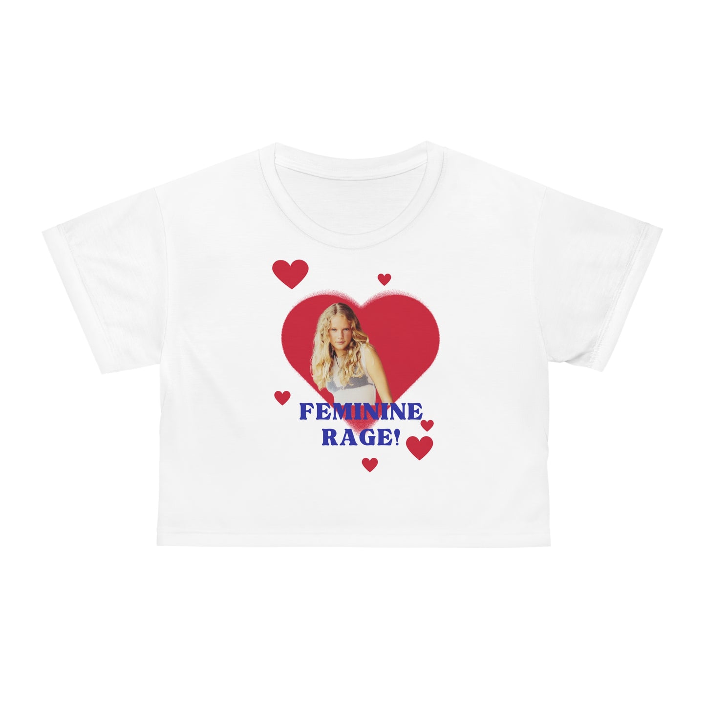 Feminine Rage! Crop Tee (AOP)