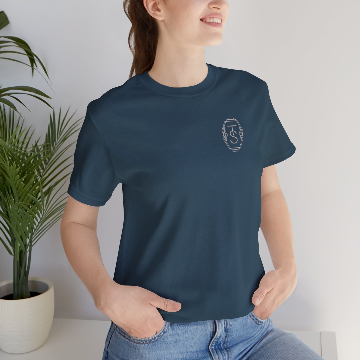 Minimalist Chest Initials Crest Tee