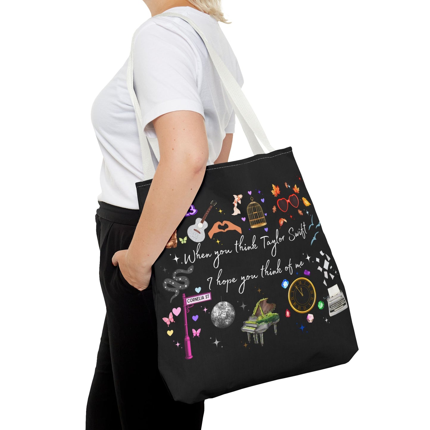 I hope you think of me Tote Bag, Music Lover Gift, Stylish Reusable Bag, Concert Accessory, Fan Merchandise