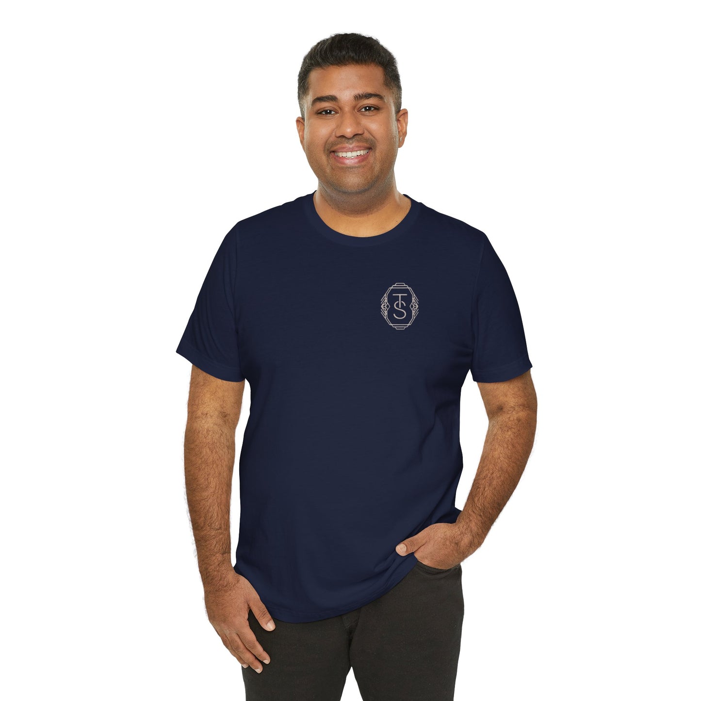 Minimalist Chest Initials Crest Tee