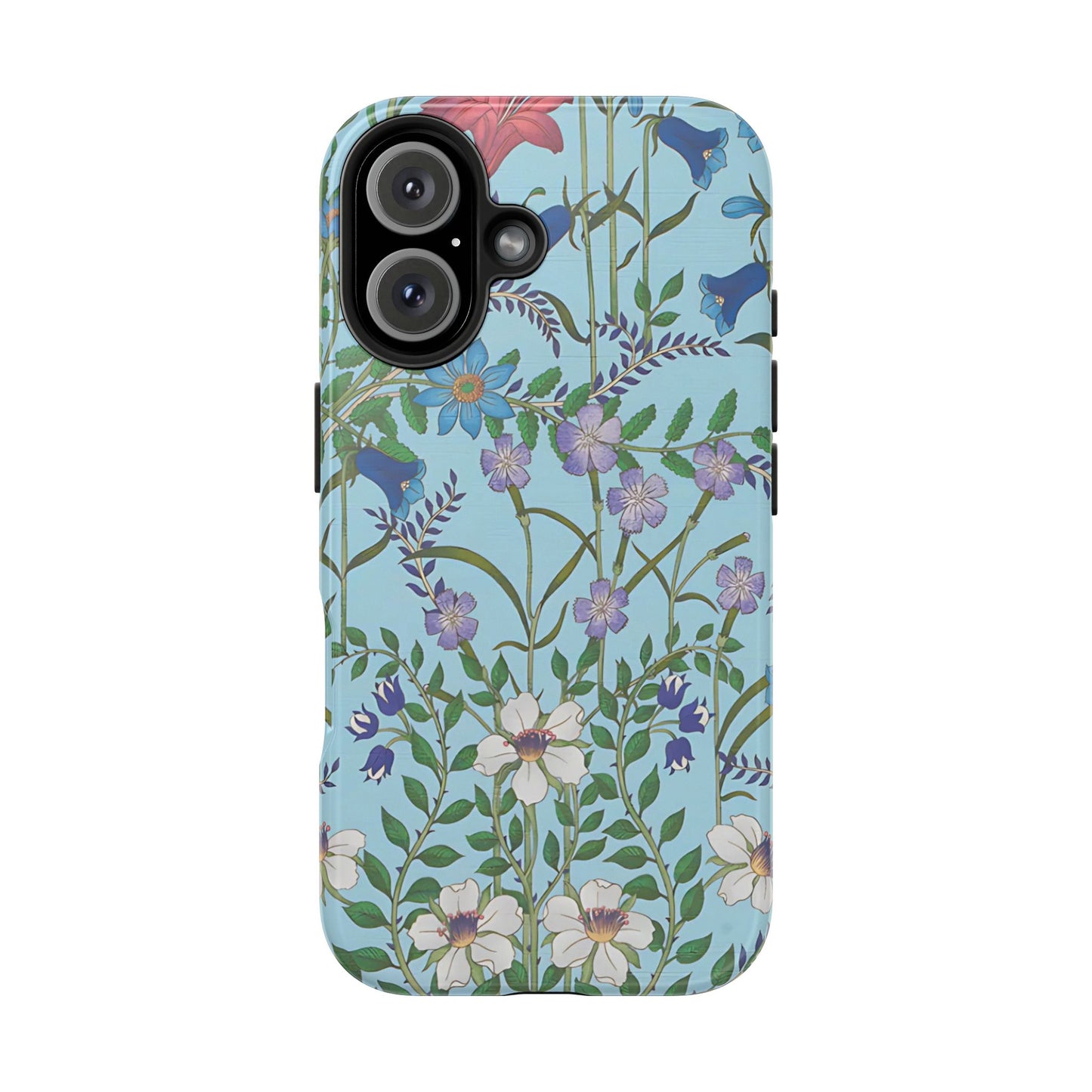 Vibrant Floral Tough Phone Case "Flora Blue"- Durable Protection for Your Device