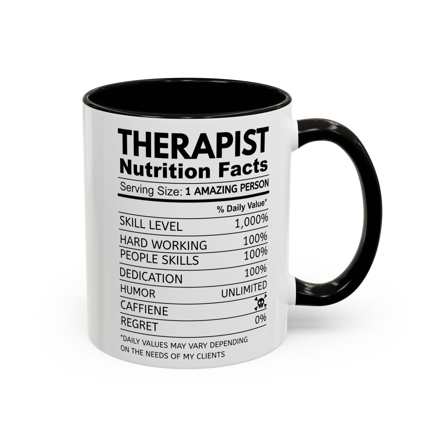 Colorful Therapist Nutrition Facts Mug - Perfect Gift for Mental Health Advocates, Unique Coffee Cup, Motivational Gift for Therapists, Funny Office [...]