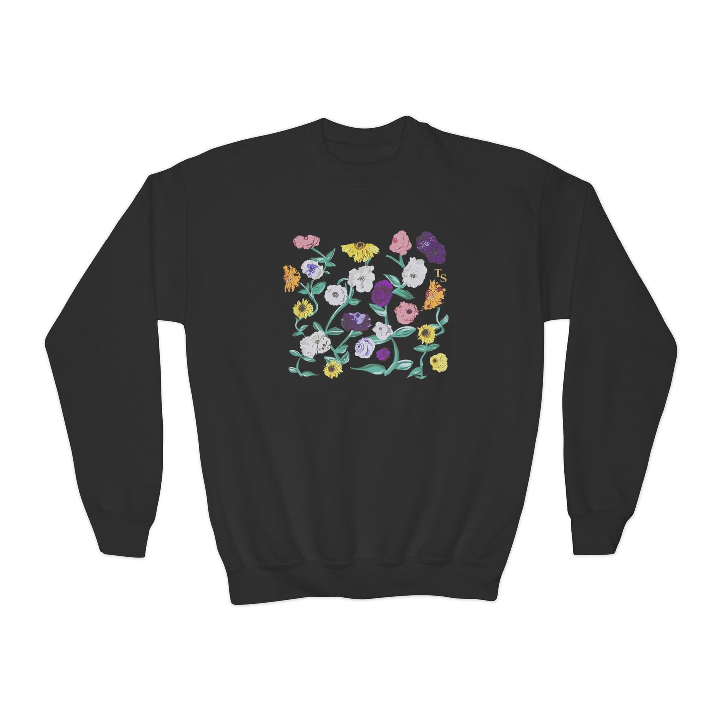Youth Acoustic Piano Floral Crewneck Sweatshirt