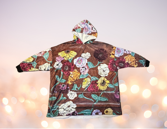 Surprise Song Piano Flowers - Unisex Hooded Wearable Blanket