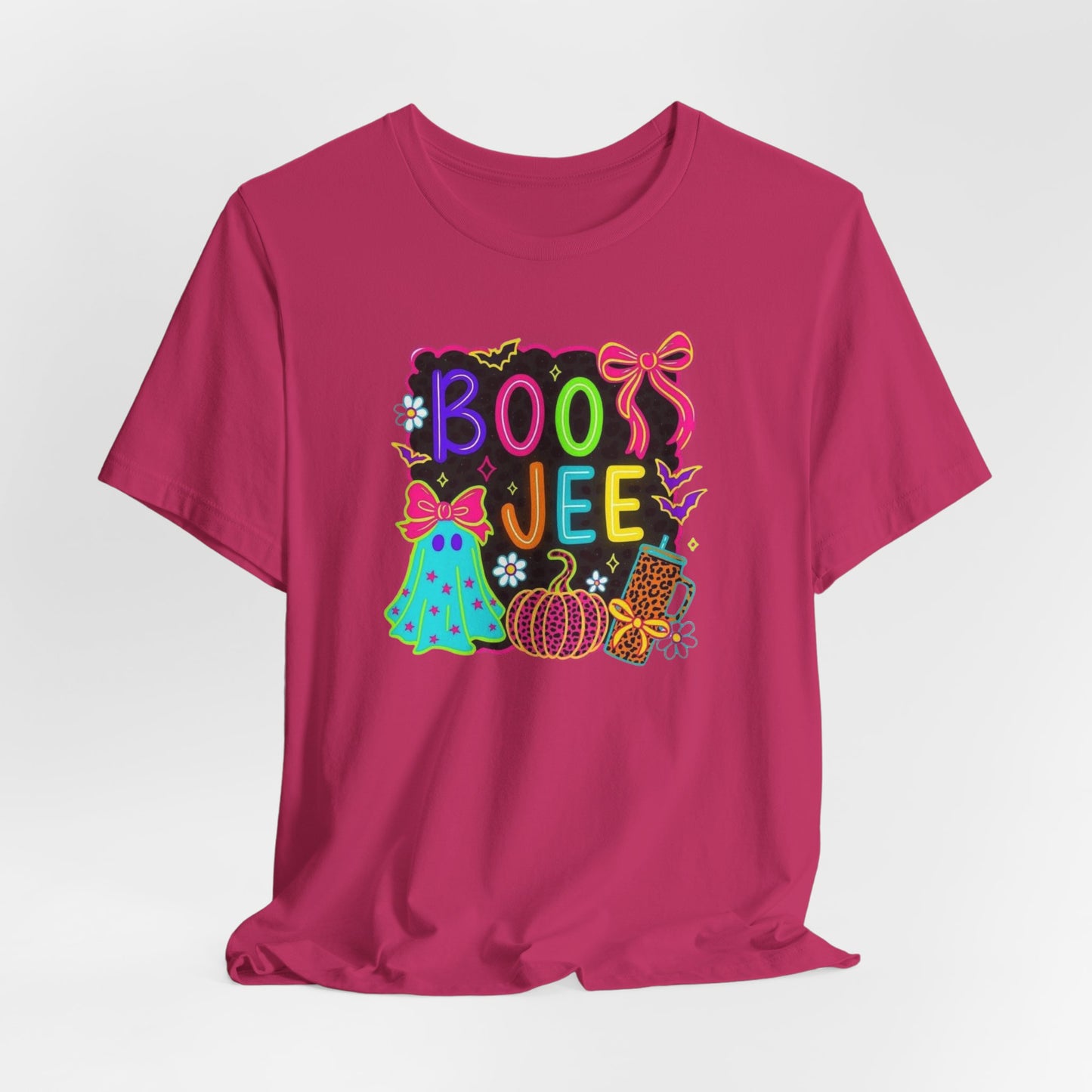 Boo Jee Halloween Tee, Festive Fall Shirt, Spooky Ghost Design, Unisex Halloween Apparel, Cute Pumpkin Graphic Tee