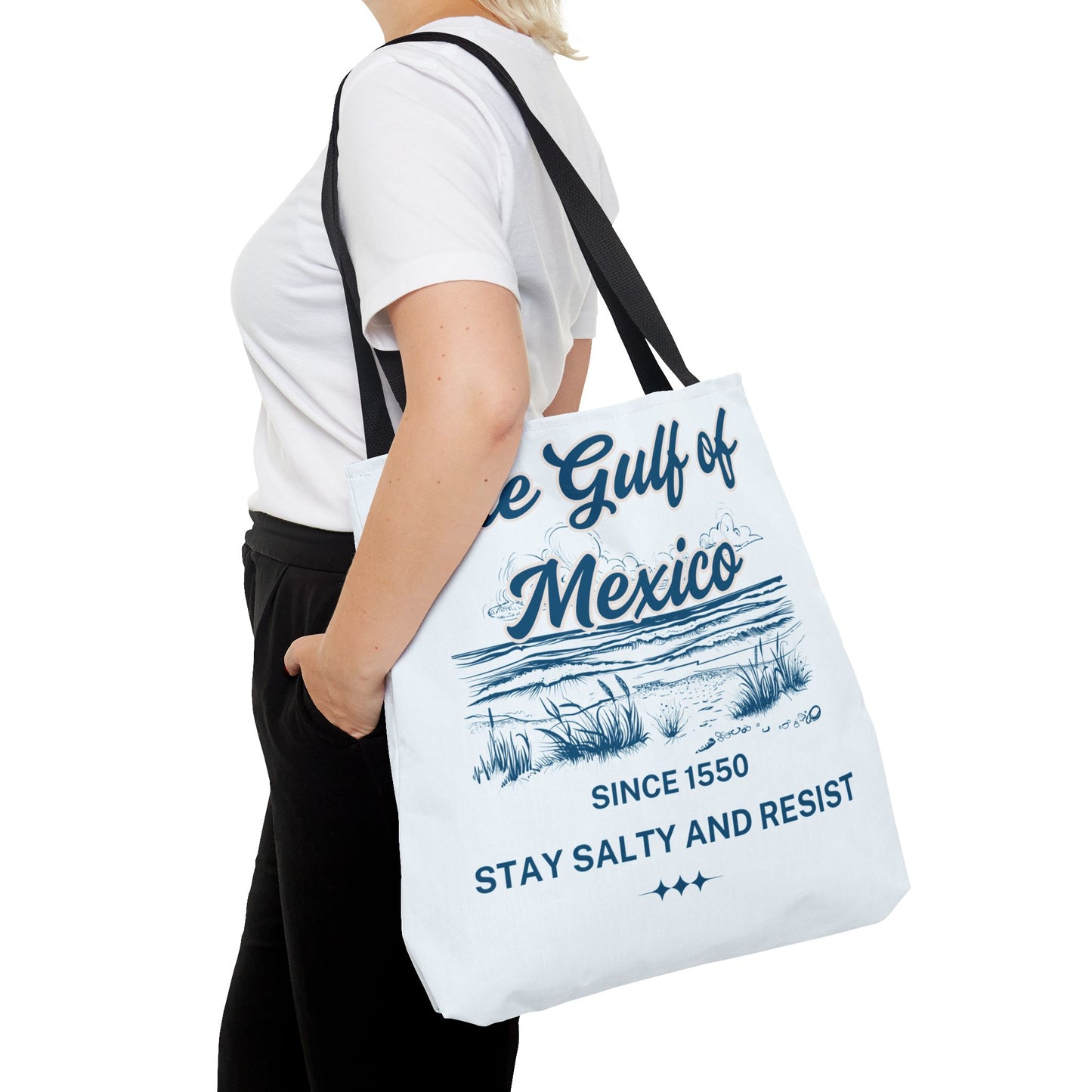 Beach-Themed Tote Bag, Gulf of Mexico Design, Nautical Carryall, Summer Essential, Gift for Beach Lovers, Eco-Friendly Bag