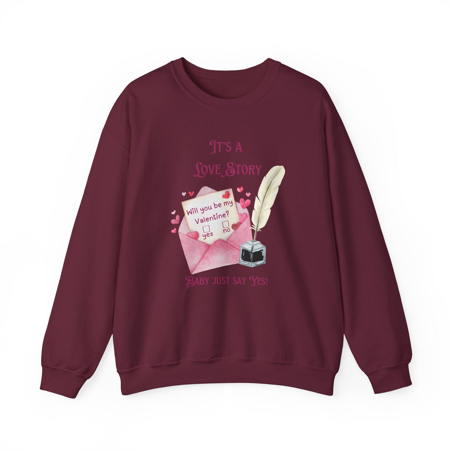 Love Story - Valentine - Unisex Heavy Blend™ Crewneck Sweatshirt