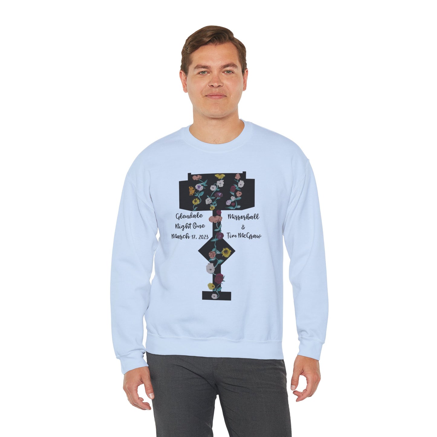 Custom Dates and Surprise Songs - Stage Flowers - Long Live - Unisex Heavy Blend™ Crewneck Sweatshirt