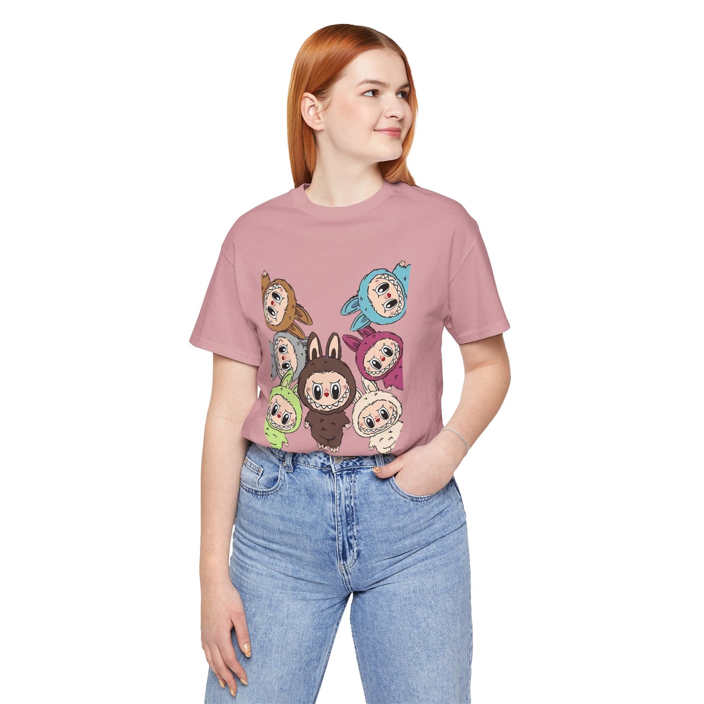 Cute Character Tee, Unisex Graphic T-Shirt, Fun Casual Wear, Trendy Tee, Playful Everyday Outfit
