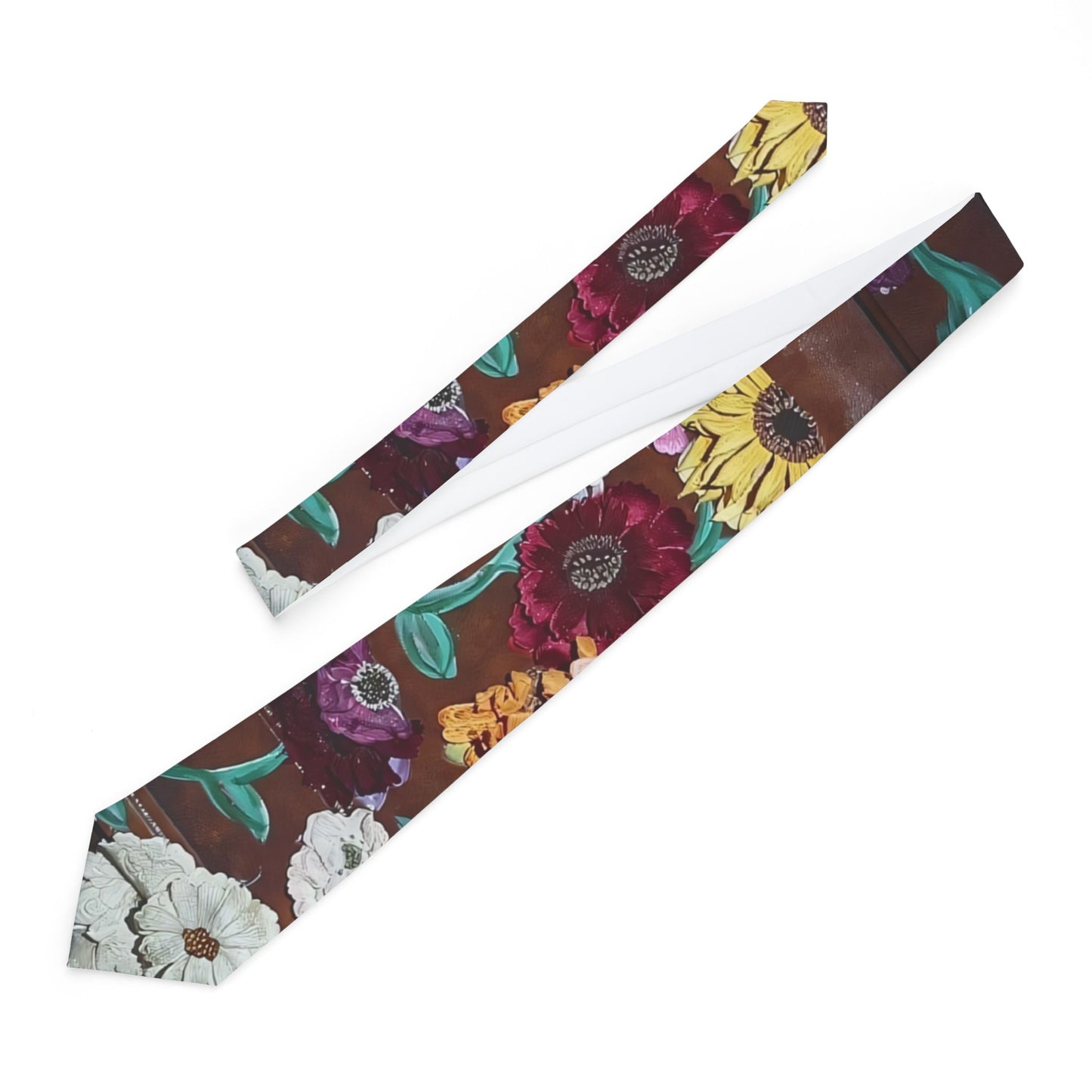 Surprise Song Piano Flowers Necktie