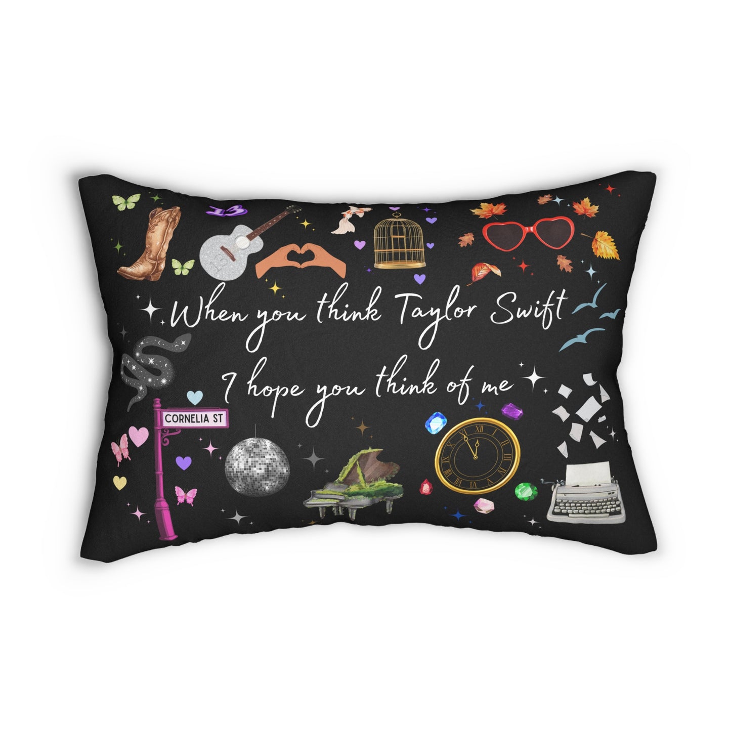 I hope you think of me Pillow, Bohemian Decor, Unique Gift, Music Lover's Home Accent, Cozy Throw Pillow, Fan Merchandise