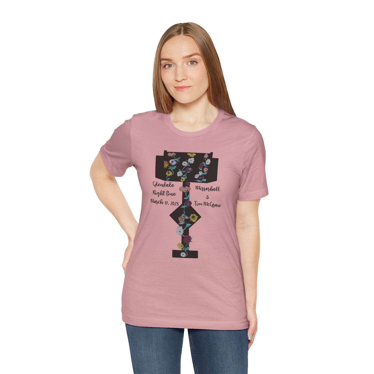 Custom Dates and Surprise Songs - Stage Flowers - Long Live - Unisex Jersey Short Sleeve Tee