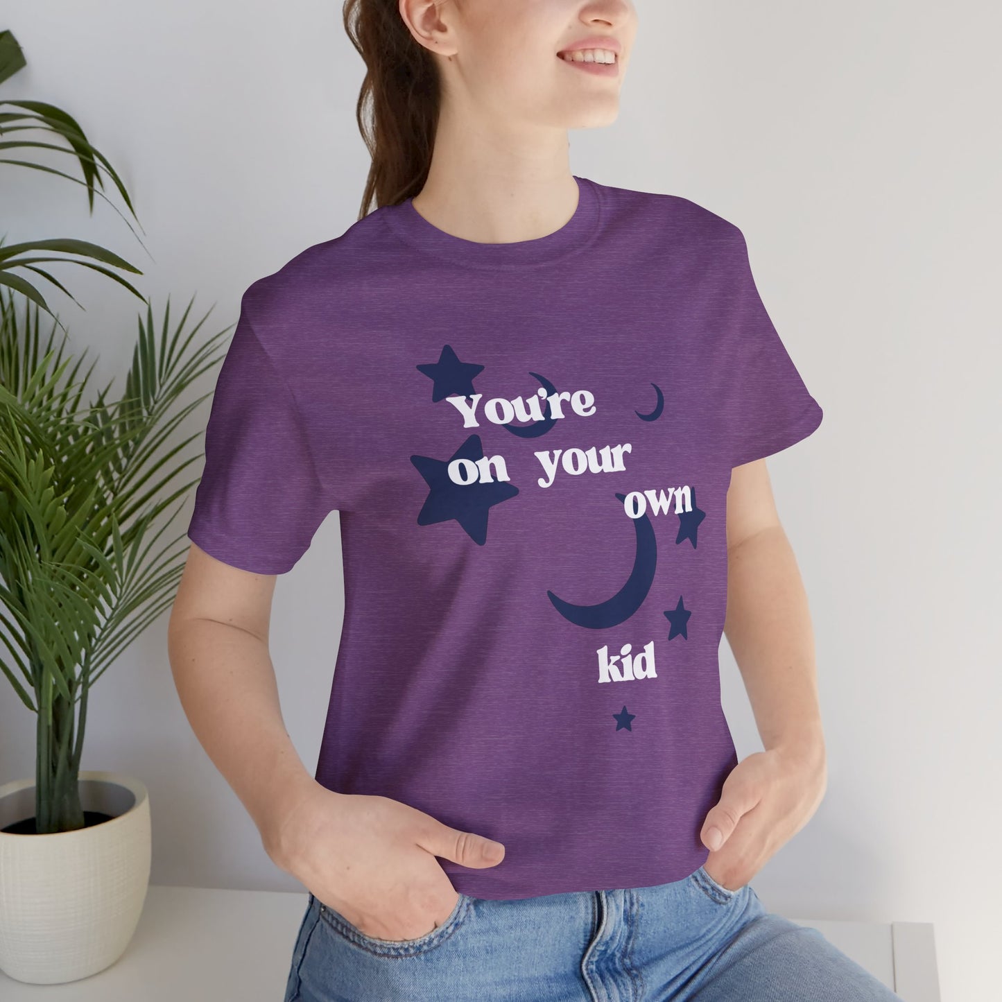 You're On Your Own Kid T-Shirt — Vintage Moon & Stars Graphic Tee