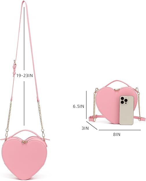 Lover Heart Shaped Crossbody Purse
