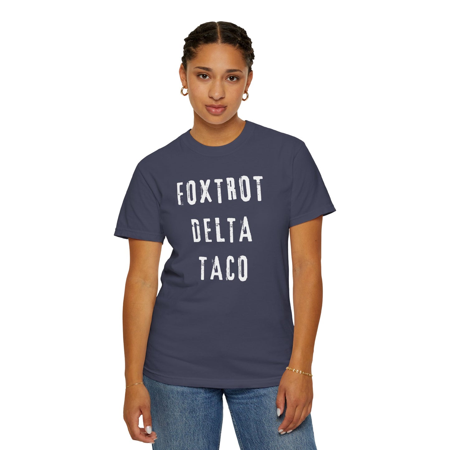 Foxtrot Delta Taco FDT Comfort Colors T-Shirt - Unisex Garment-Dyed Tee, Funny Gift, Taco Political Apparel, Everyday Wear, Summer Style