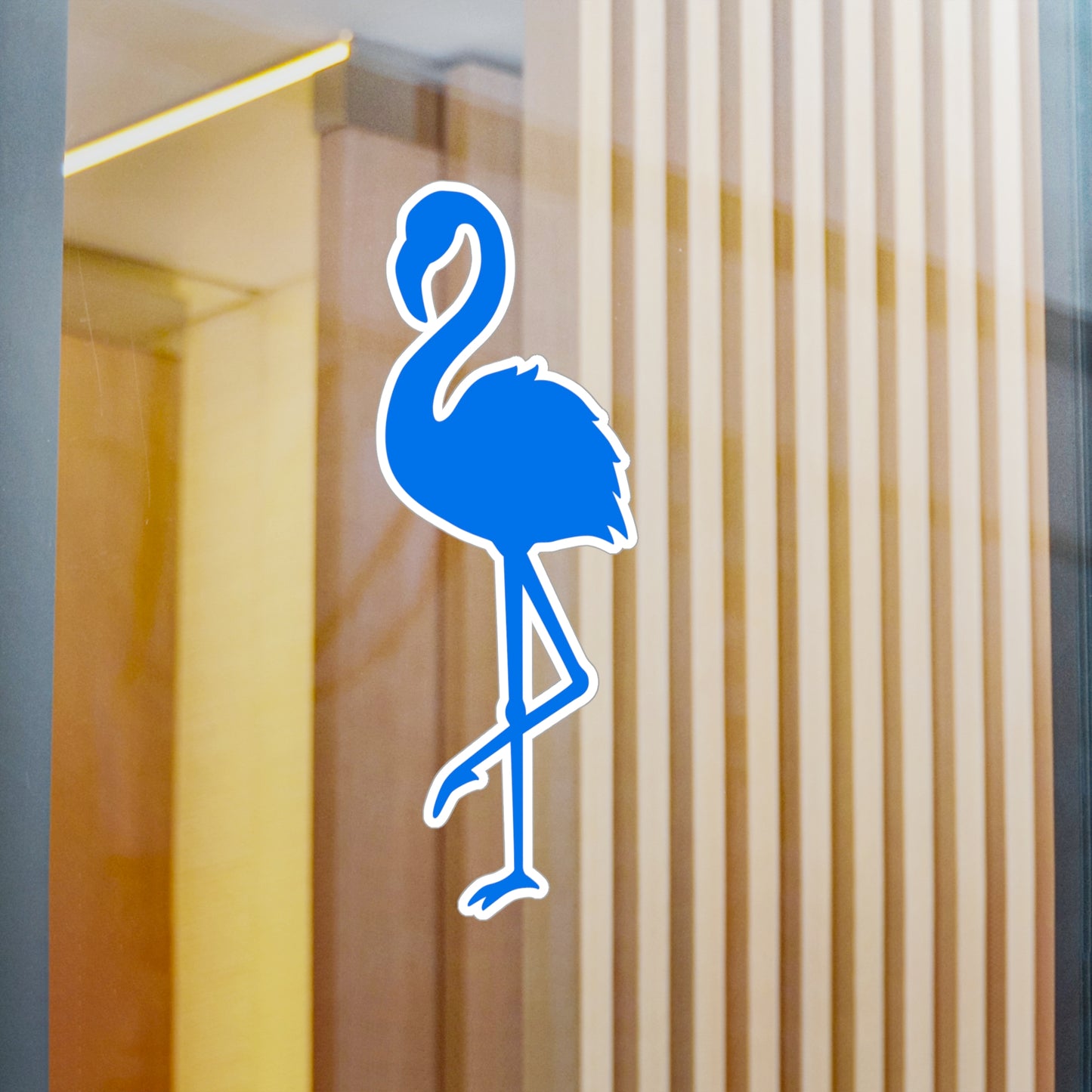 blue flamingo - kamala harris - discreet support - Vinyl Decal Sticker - water and UV resistant