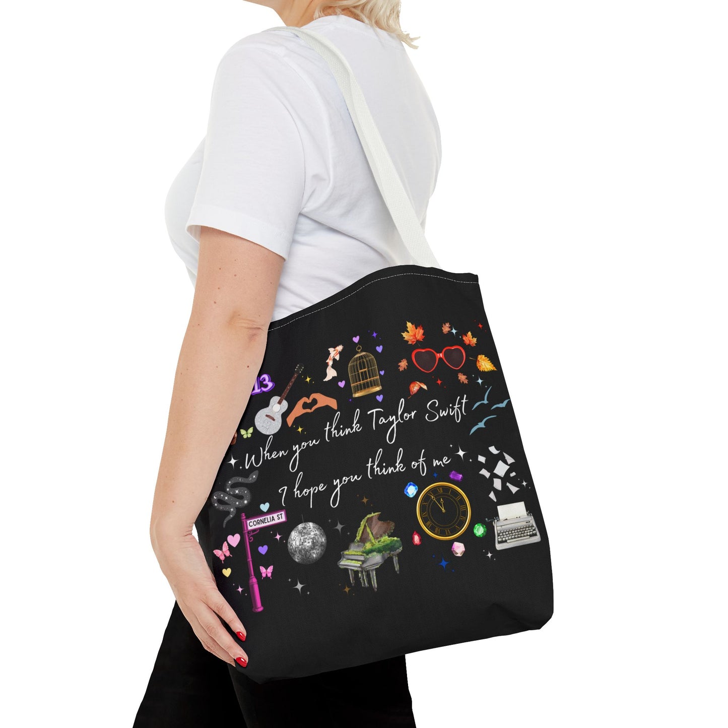 I hope you think of me Tote Bag, Music Lover Gift, Stylish Reusable Bag, Concert Accessory, Fan Merchandise