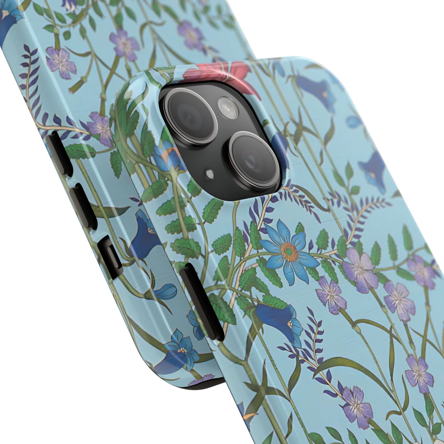 Vibrant Floral Tough Phone Case "Flora Blue"- Durable Protection for Your Device