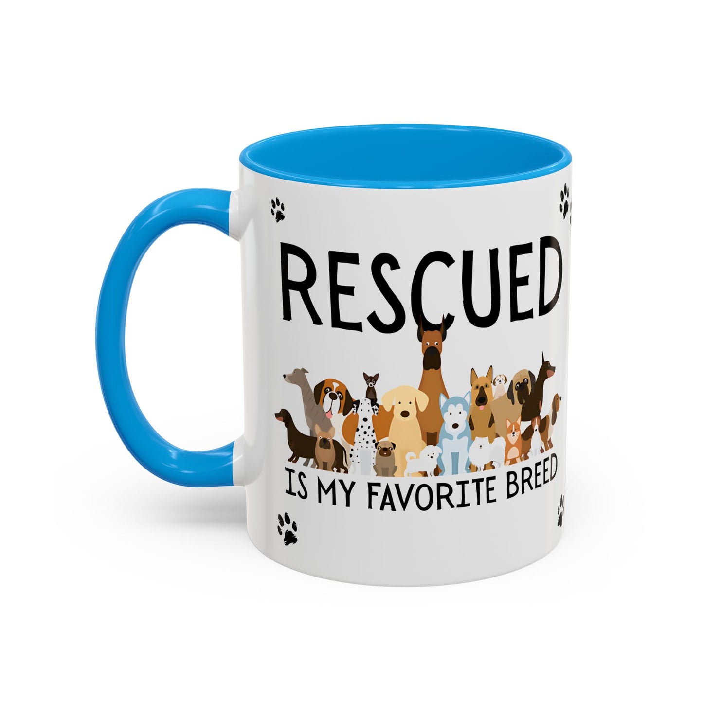 Colorful Dog Rescue Mugs - Perfect for Pet Lovers, Gift for Animal Advocates, 11oz