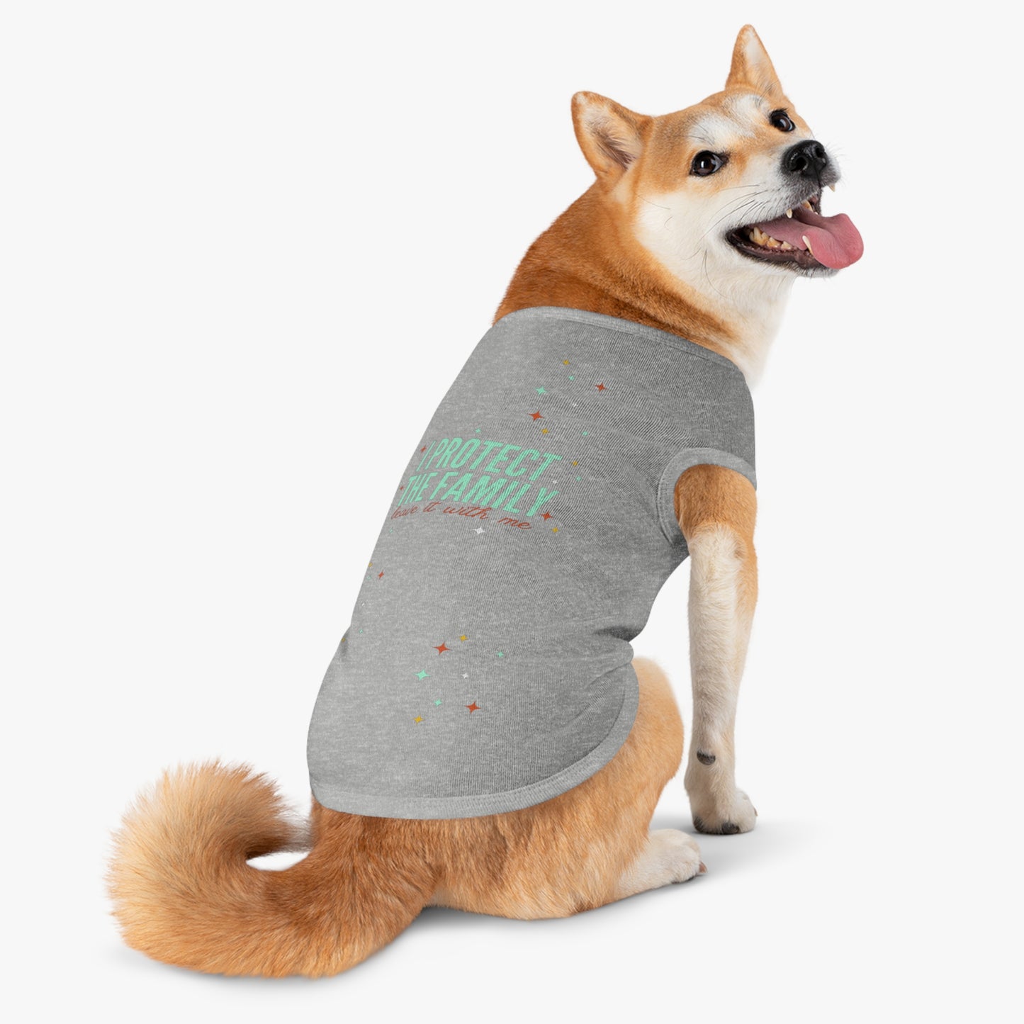 I Protect the Family -  Pet Tank Top - I Protect The Family, Cute Dog Shirt, Pet Apparel for Dog Lovers, Trendy Dog Outfit, Pet Gift for Birthdays