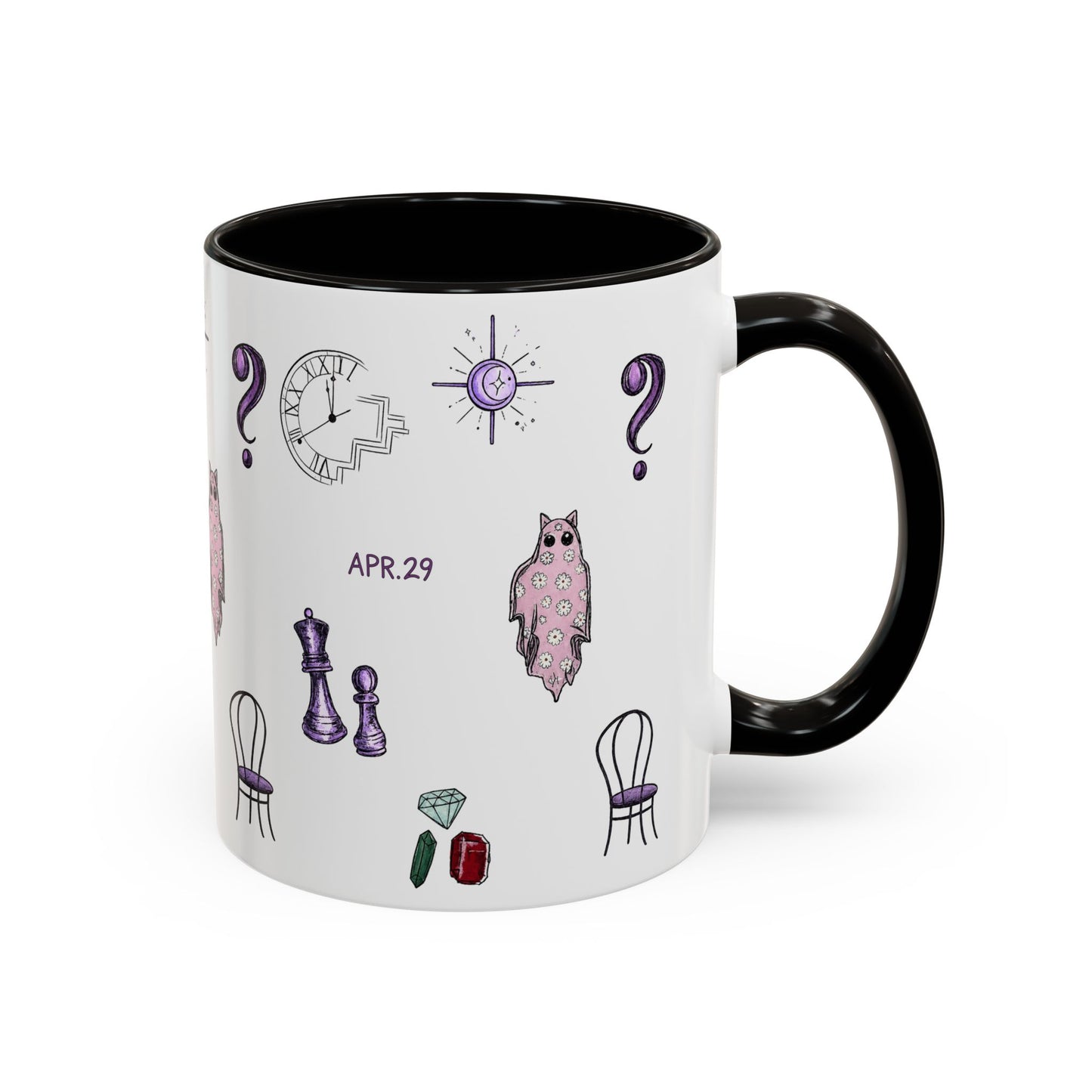 Midnights Icons Coffee Mug — Cute Illustrated Symbol Collage (11oz)