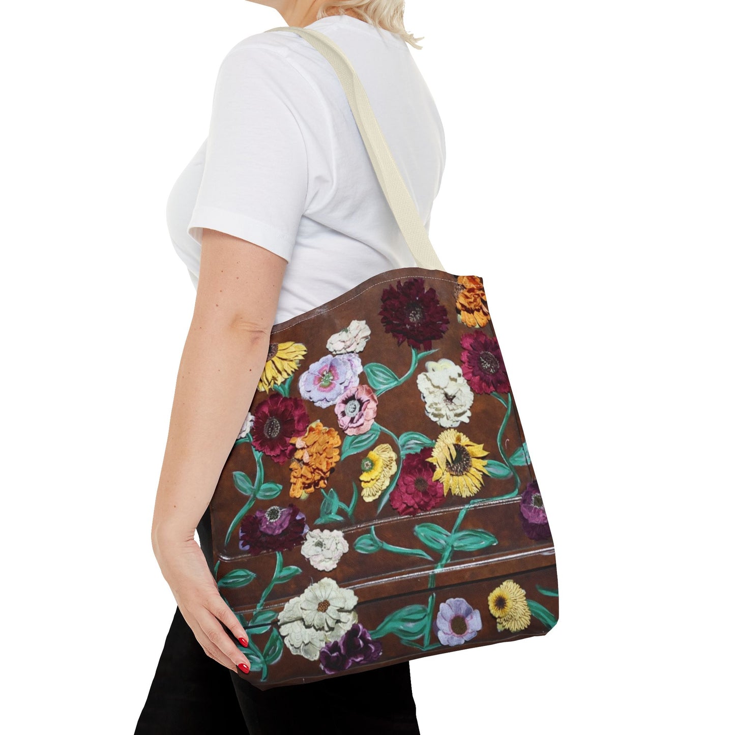 Surprise Song Floral Piano - Tote Bag