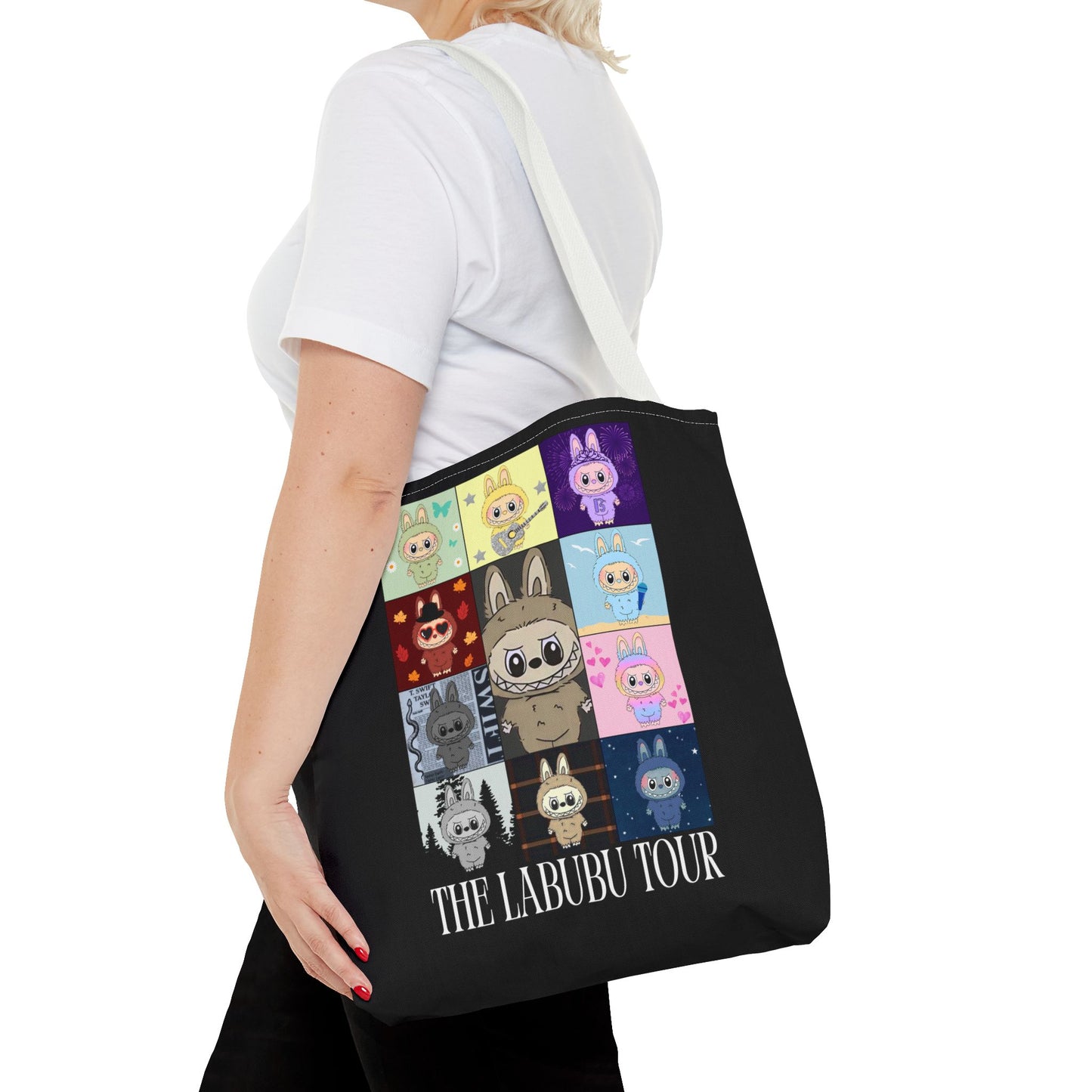 Cute Character Tour Tote Bag | Swiftie Gift | Cartoon Style, Anime Accessories, Gift for Kids, Everyday Use, Eco-Friendly Shopping