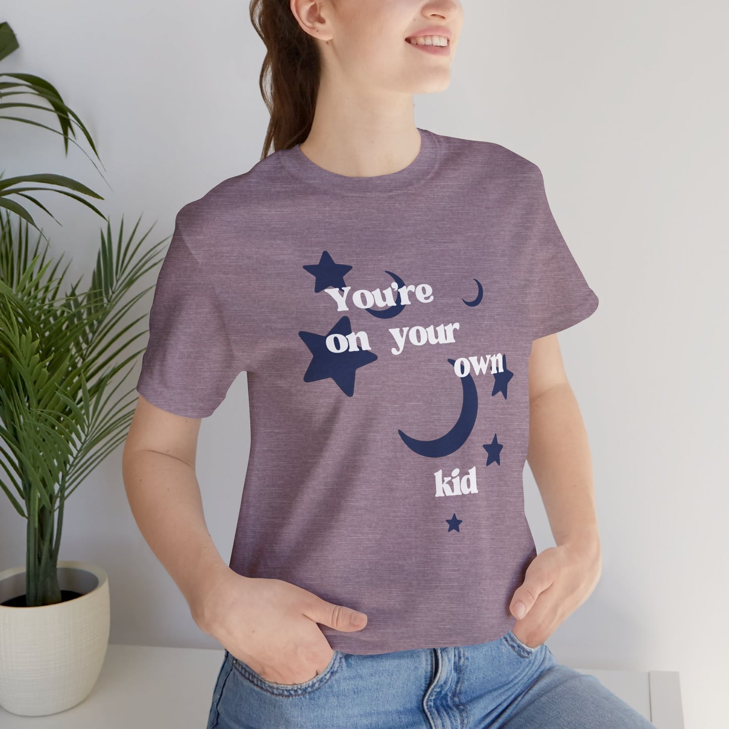 You're On Your Own Kid T-Shirt — Vintage Moon & Stars Graphic Tee