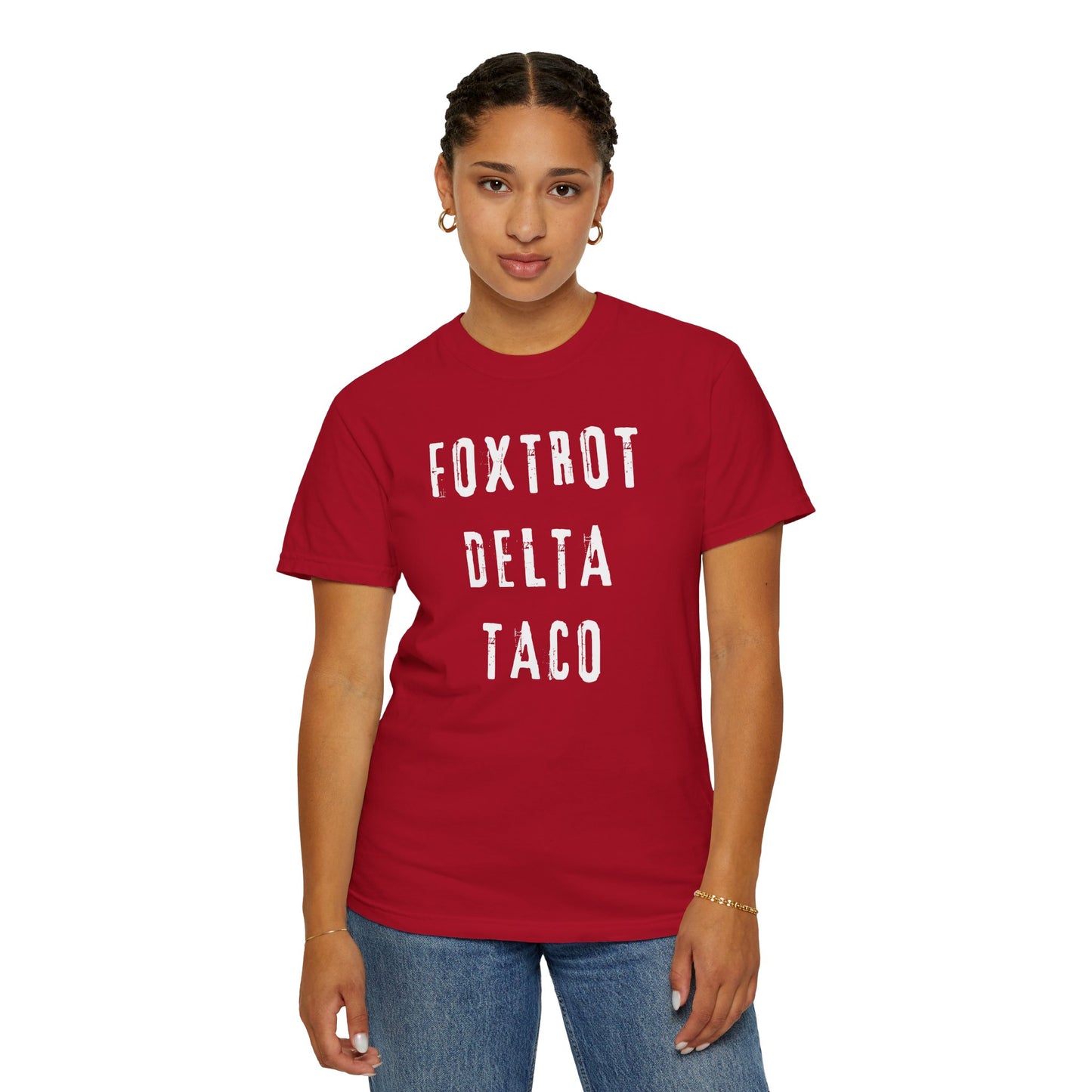 Foxtrot Delta Taco FDT Comfort Colors T-Shirt - Unisex Garment-Dyed Tee, Funny Gift, Taco Political Apparel, Everyday Wear, Summer Style