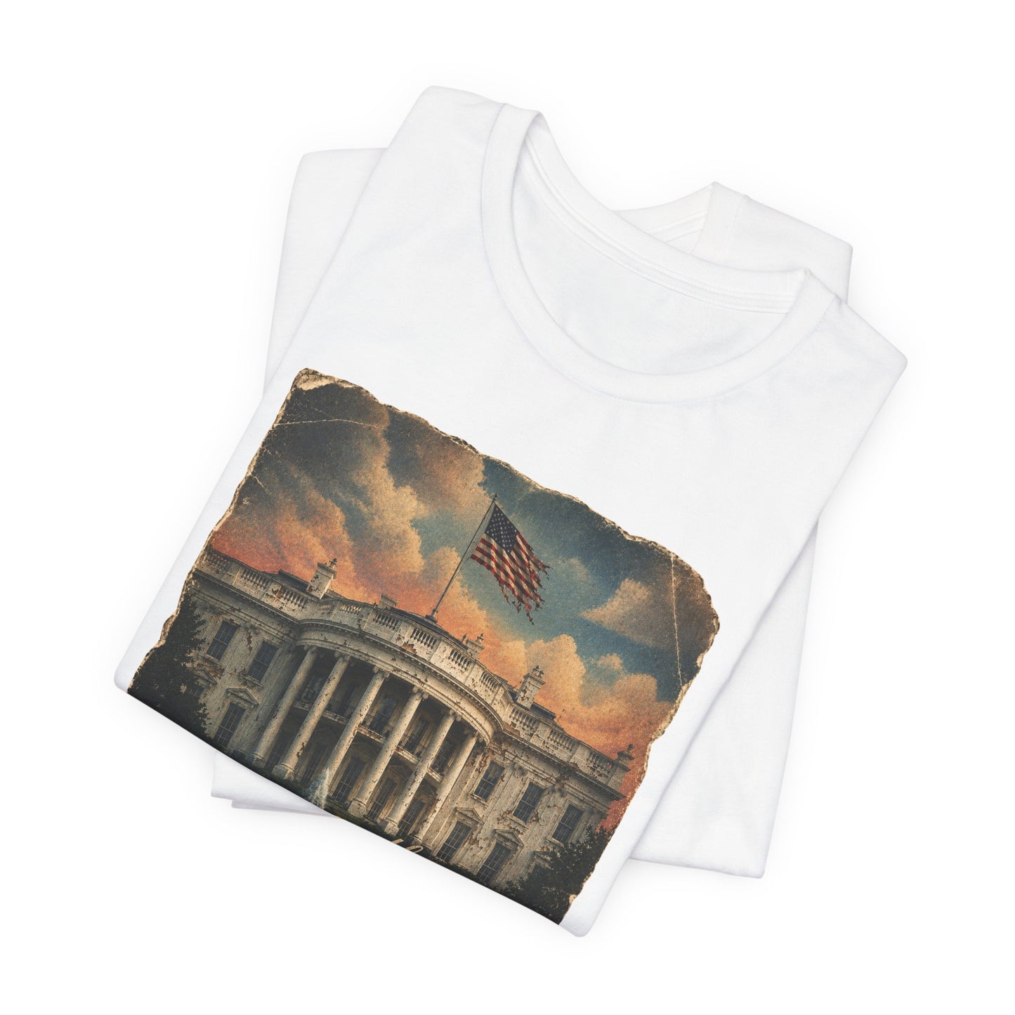 'My Castle Crumbled Overnight' Vintage White House Graphic T-Shirt