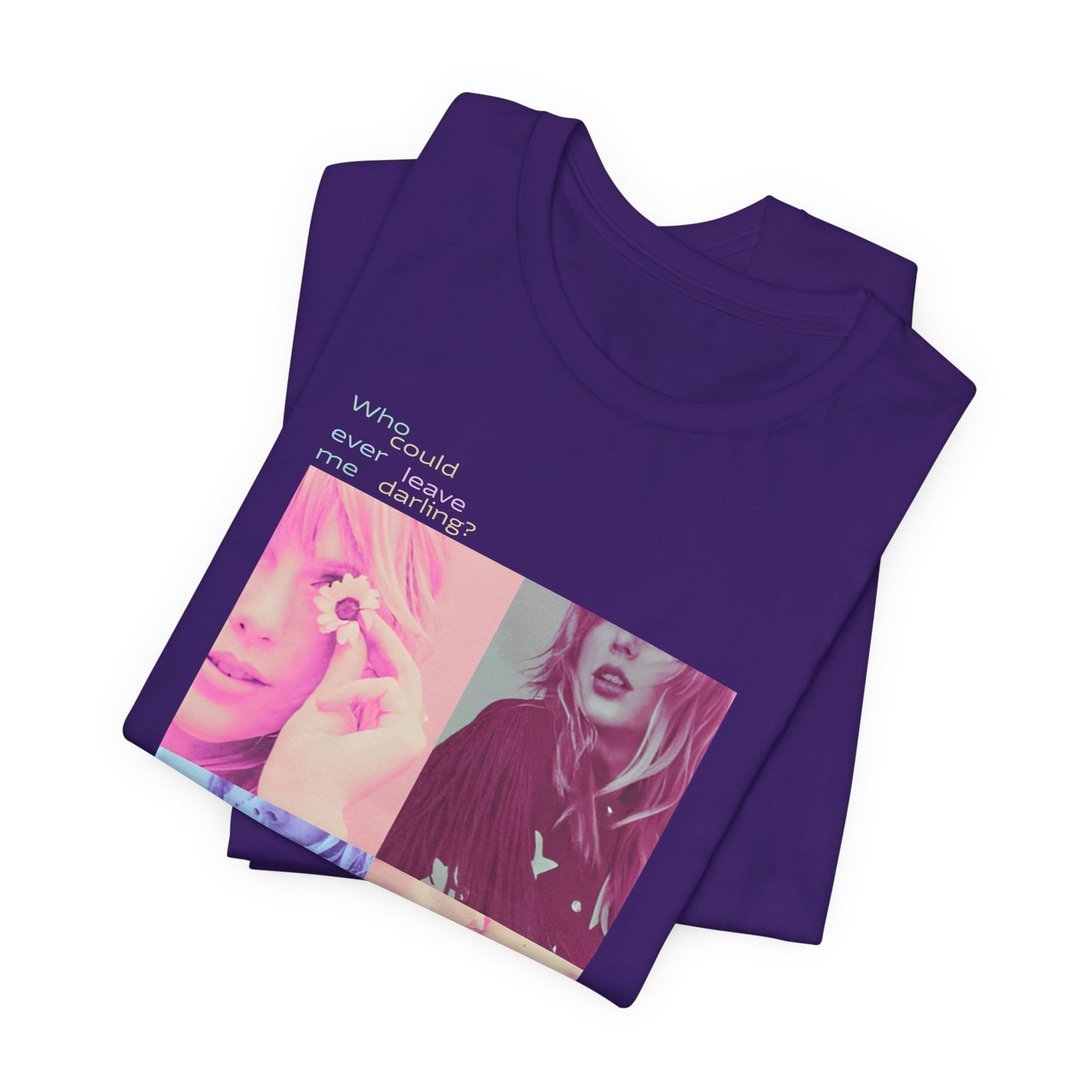 Pop Art Photo Grid Tee — "Who Could Stay?" Unisex Bella Canvas Collage T-Shirt