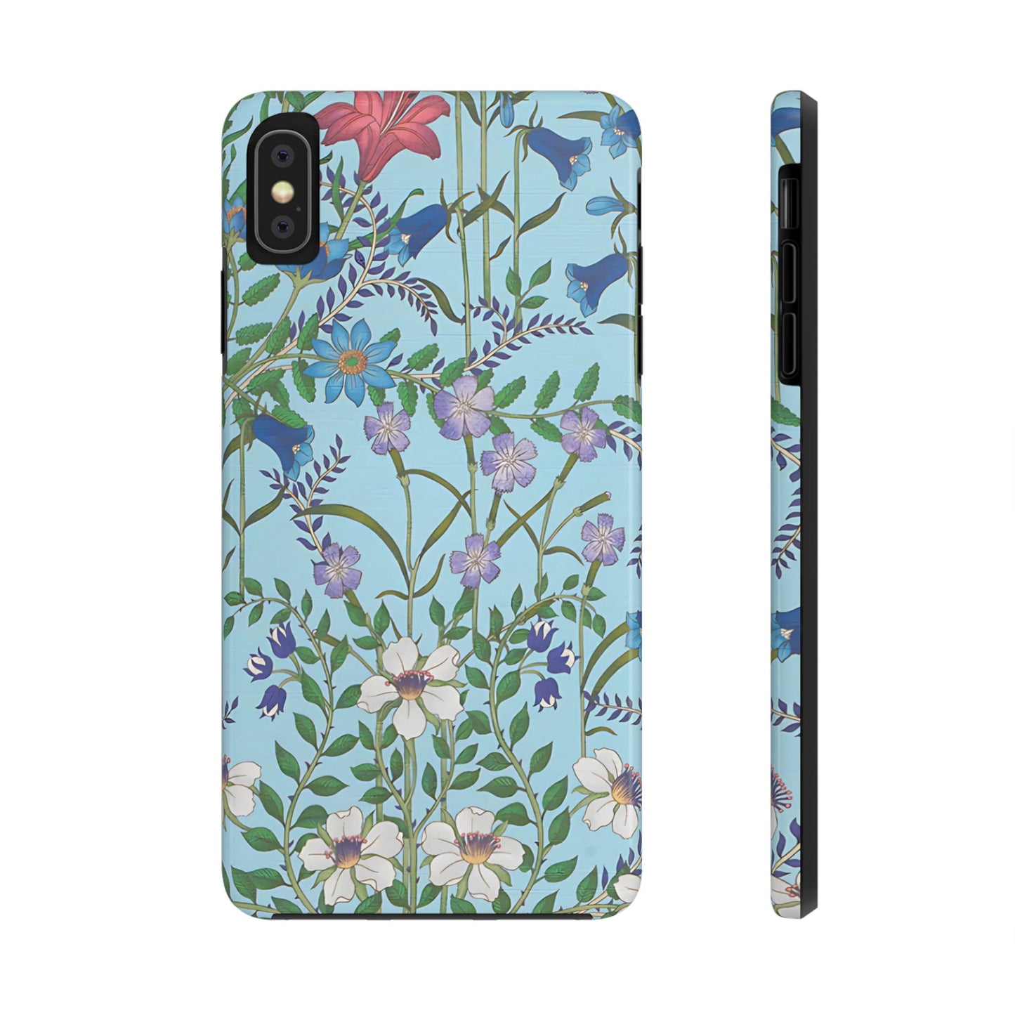 Vibrant Floral Tough Phone Case "Flora Blue"- Durable Protection for Your Device