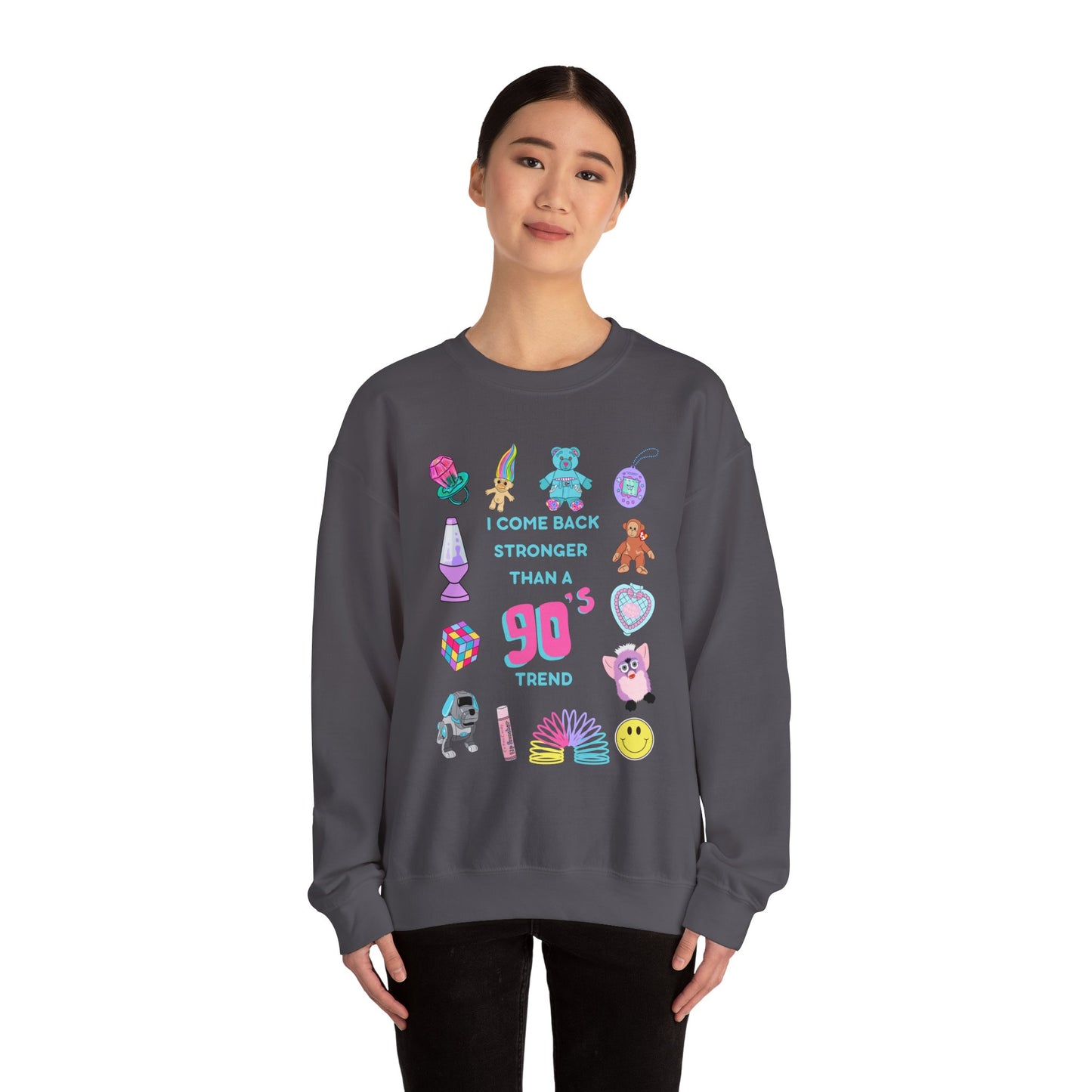 I come back stronger than a 90s trend - willow - swiftie - 90s nostalgia - Unisex Heavy Blend™ Crewneck Sweatshirt