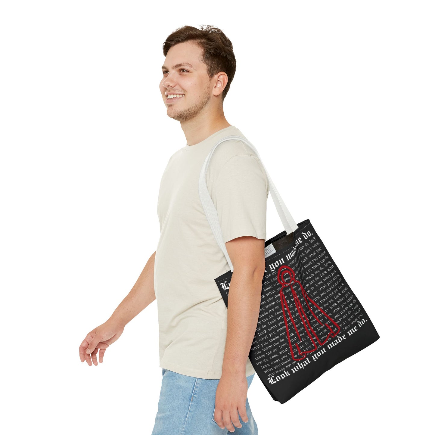 Stylish Tote Bag with 'Look What You Made Me Do' Handmaid's Design | Reusable Shopping Bag, Gift for Music Lovers, Casual Bag, Trendy Accessory